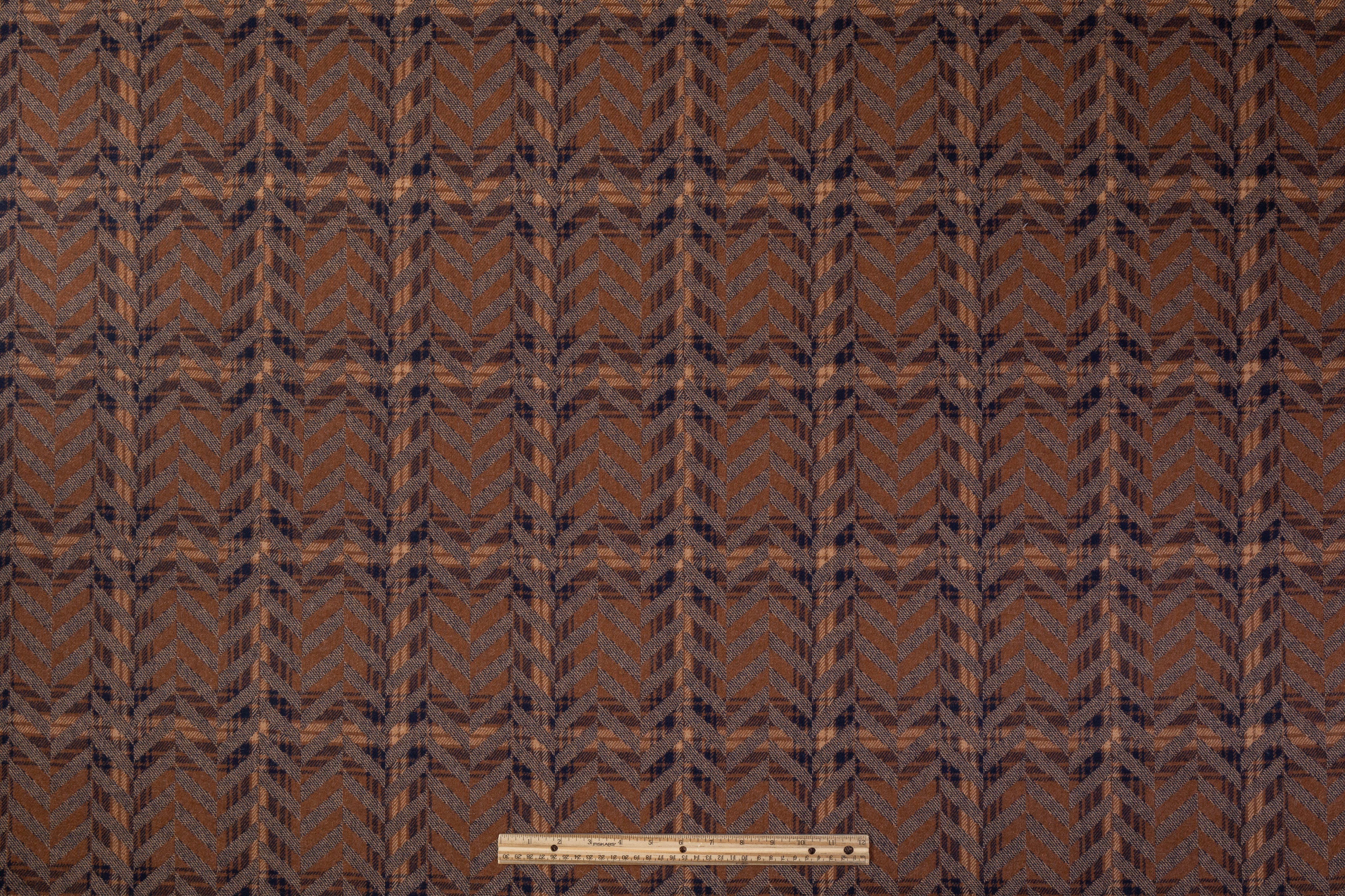 Armani - Italian Wool Coating - Brown / Navy