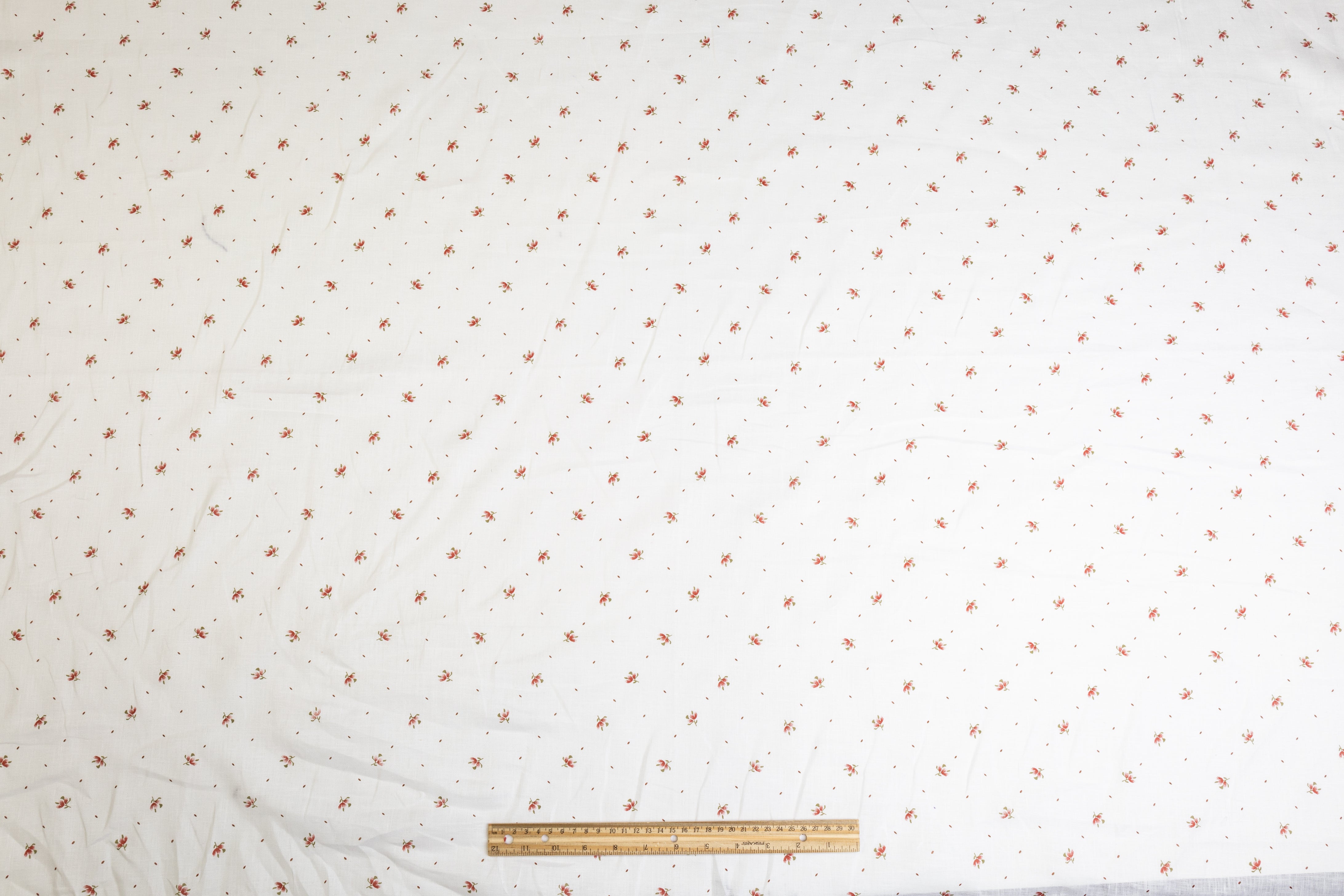 Ditsy Floral Linen - White