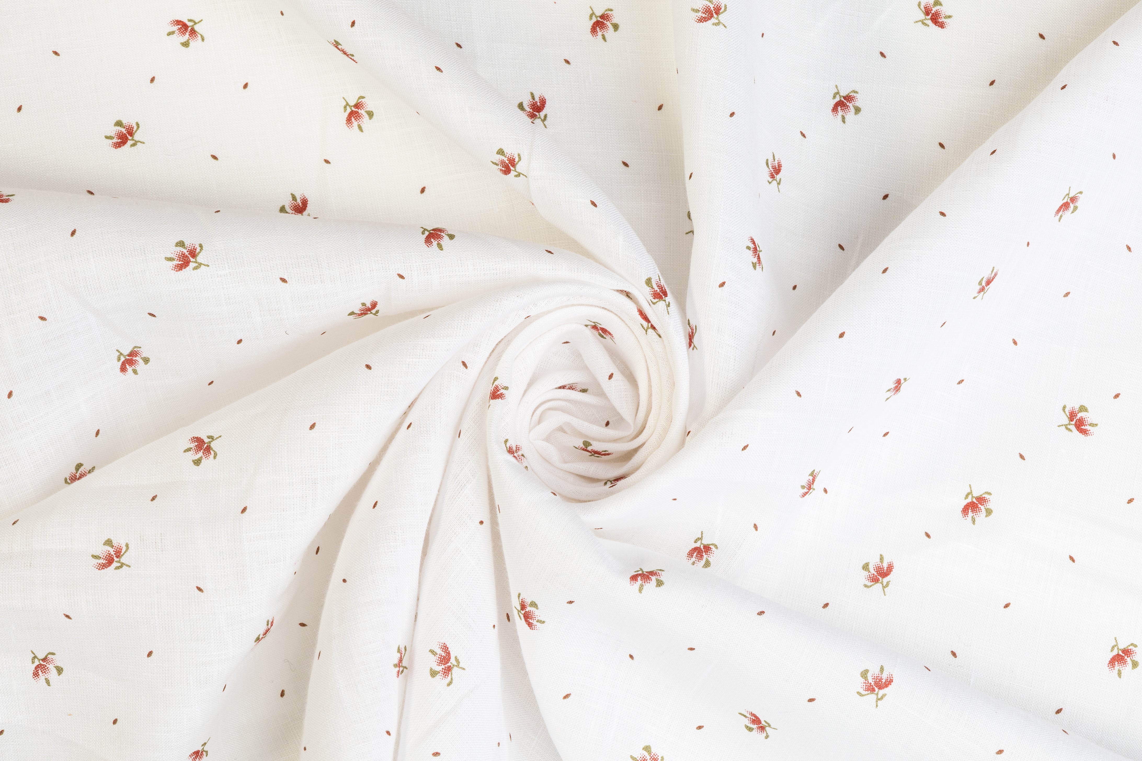 Ditsy Floral Linen - White