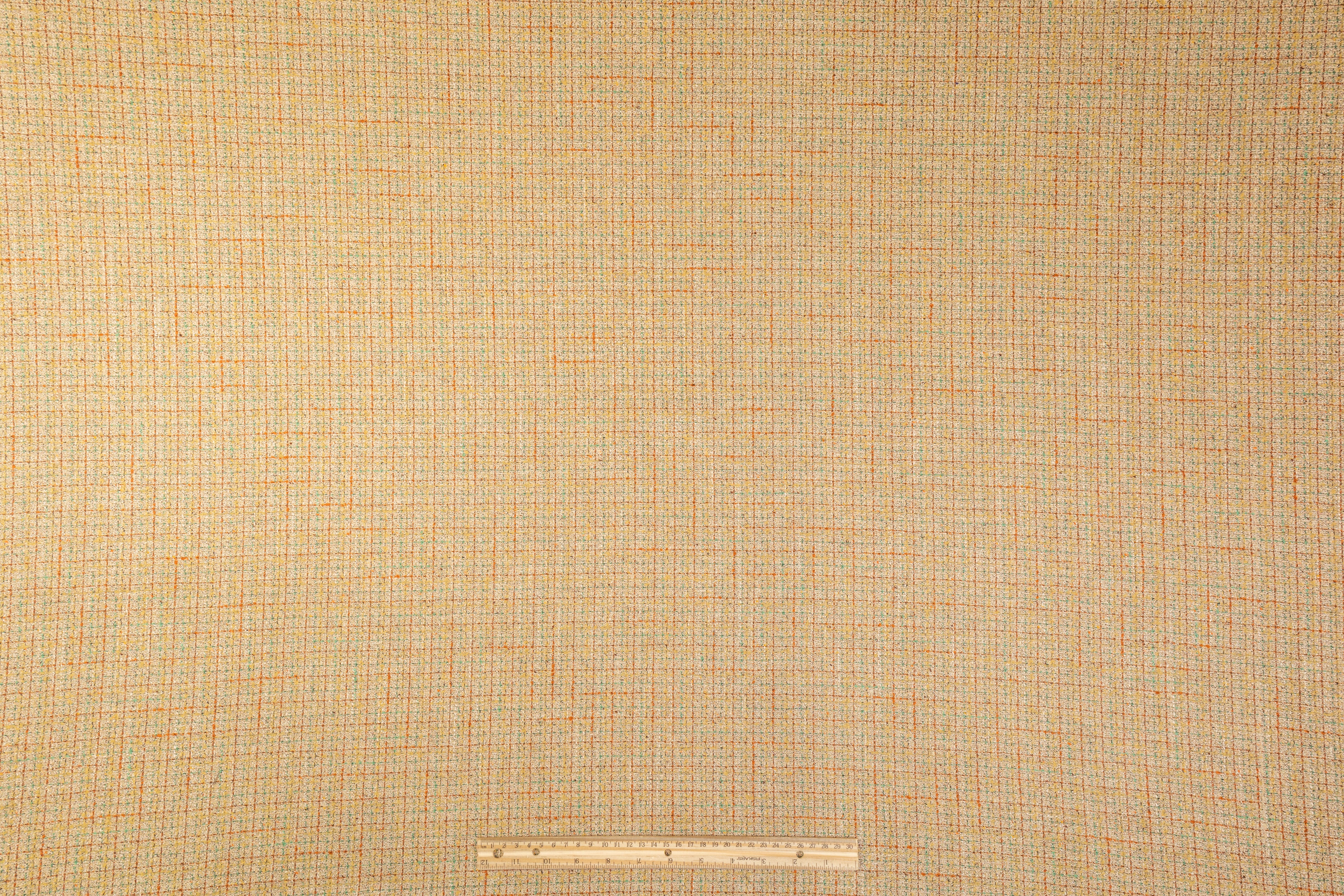 Checked Poly Wool Tweed - Khaki Brown