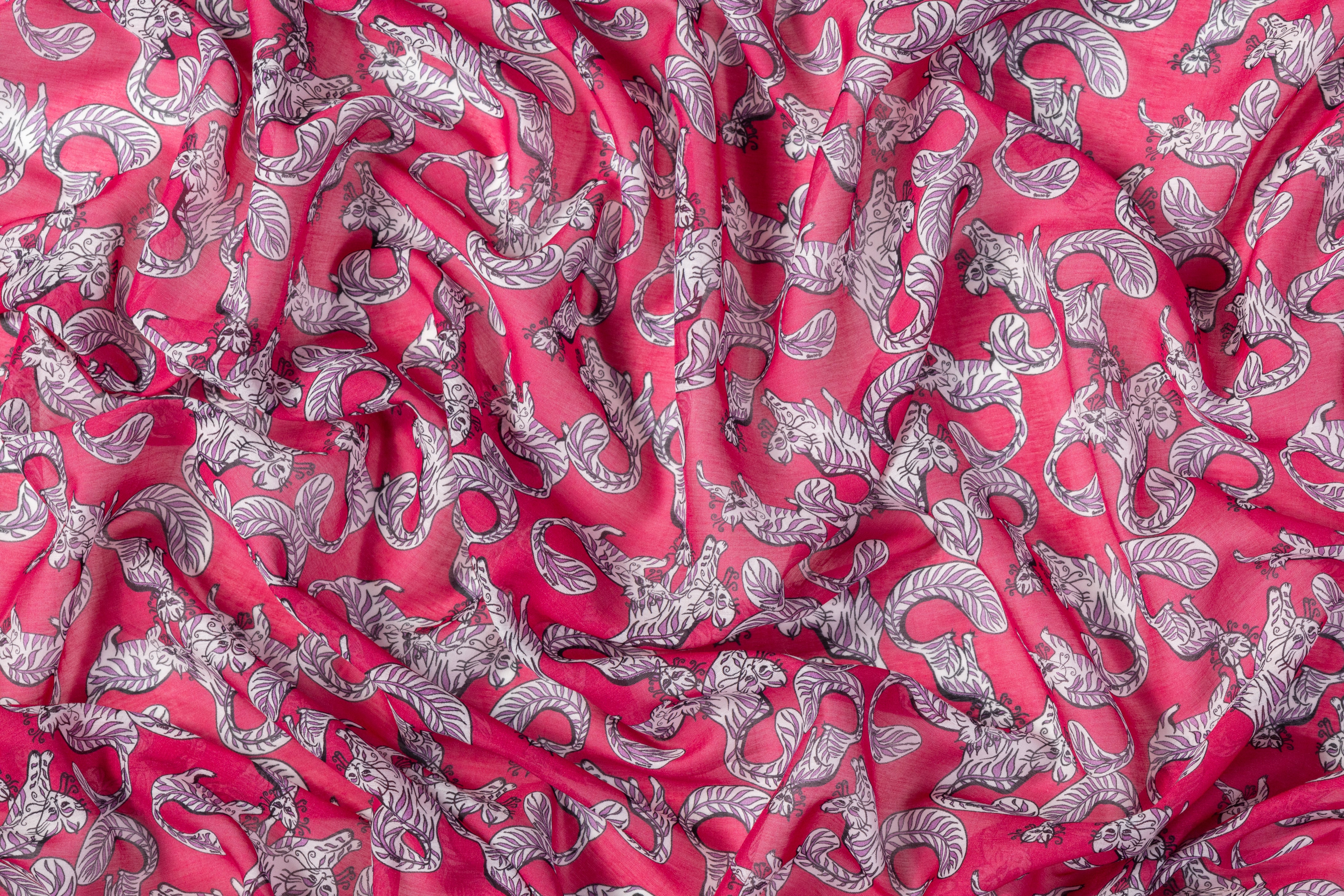 Valentino - Italian Silk Cotton Voile - Raspberry Pink