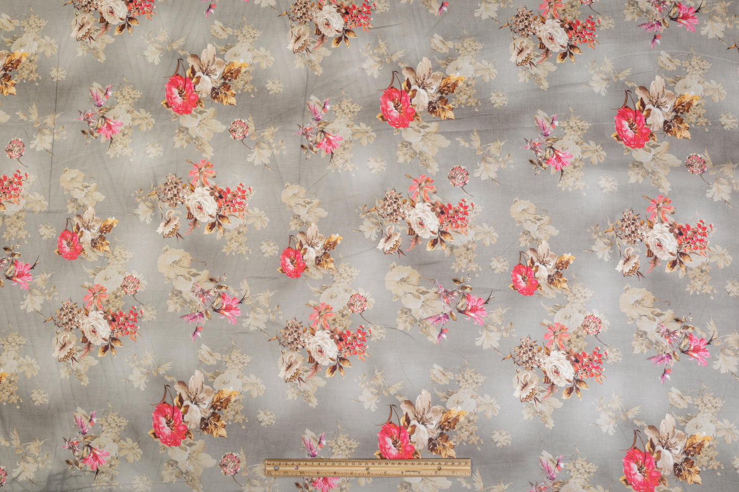 Floral Cotton Voile - Gray Multicolor