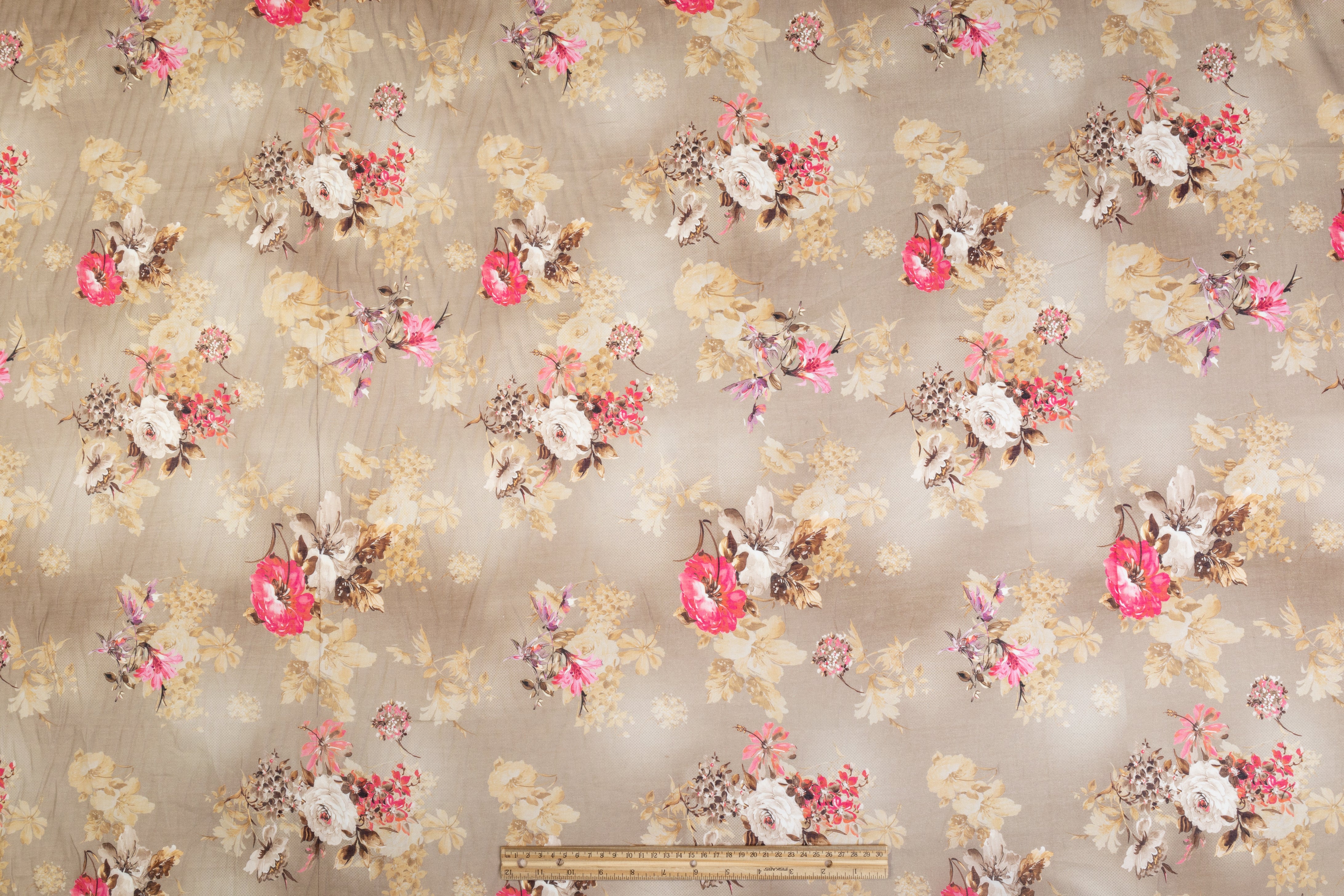 Floral Cotton Voile - Desert Brown