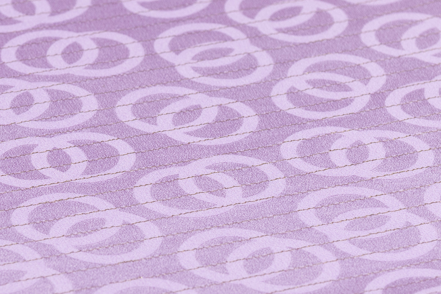 Geometric Italian Metallic Silk Jacquard - Lilac / Gold