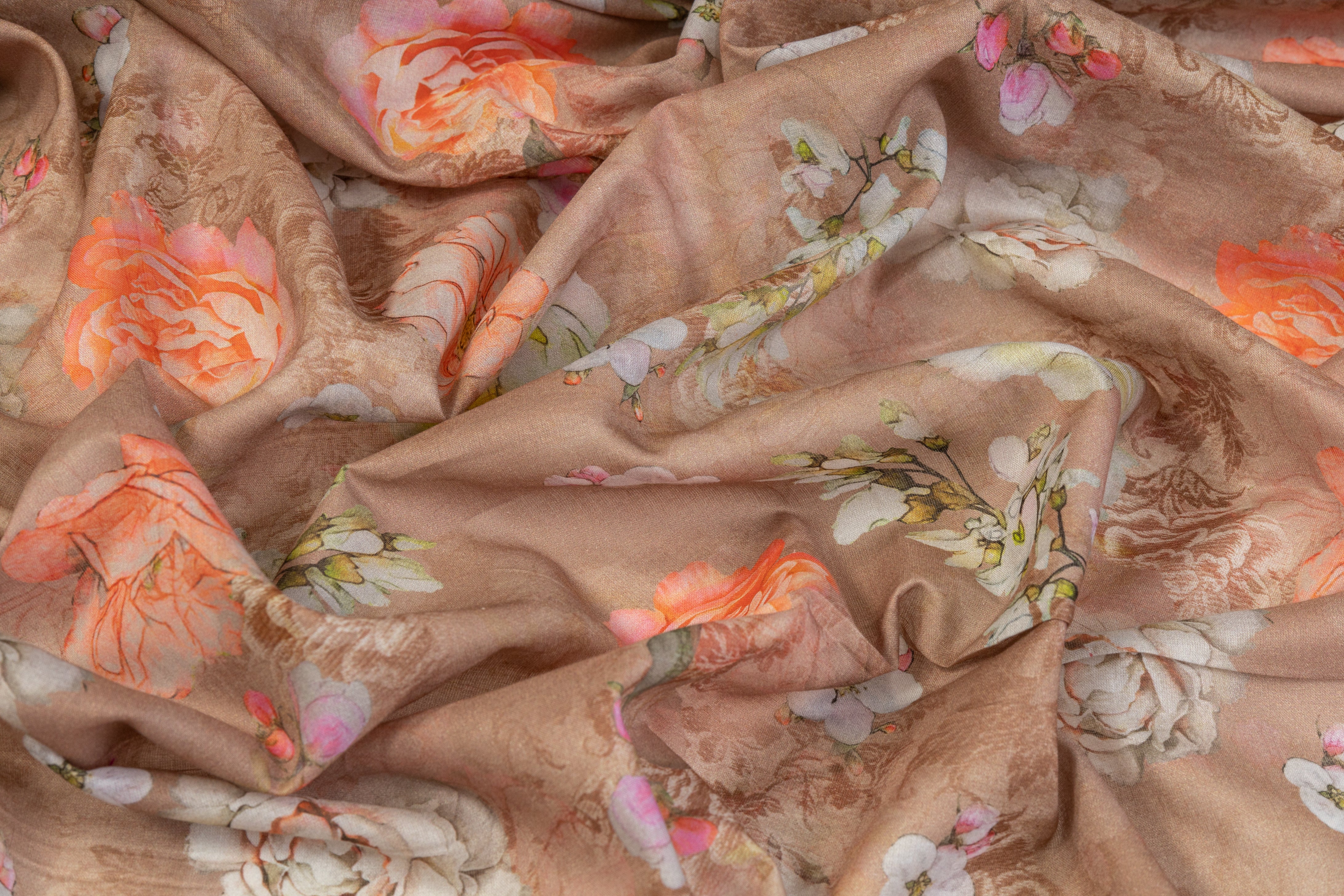 Floral Cotton Voile - Dusty Mauve