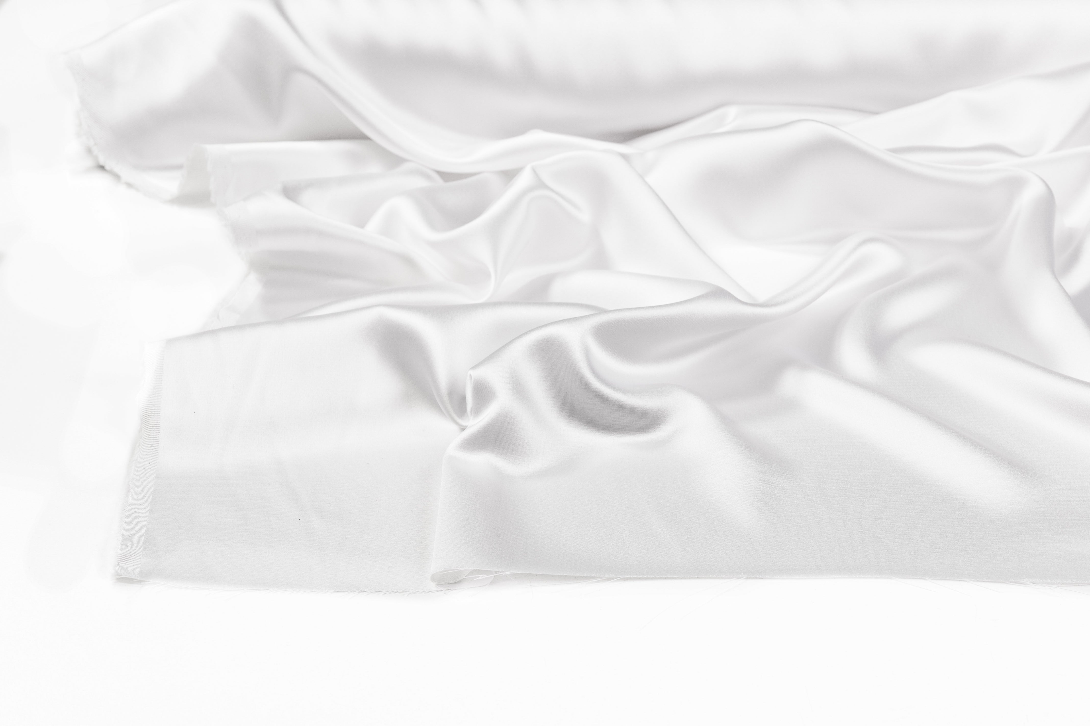 Luxe Italian Satin - White