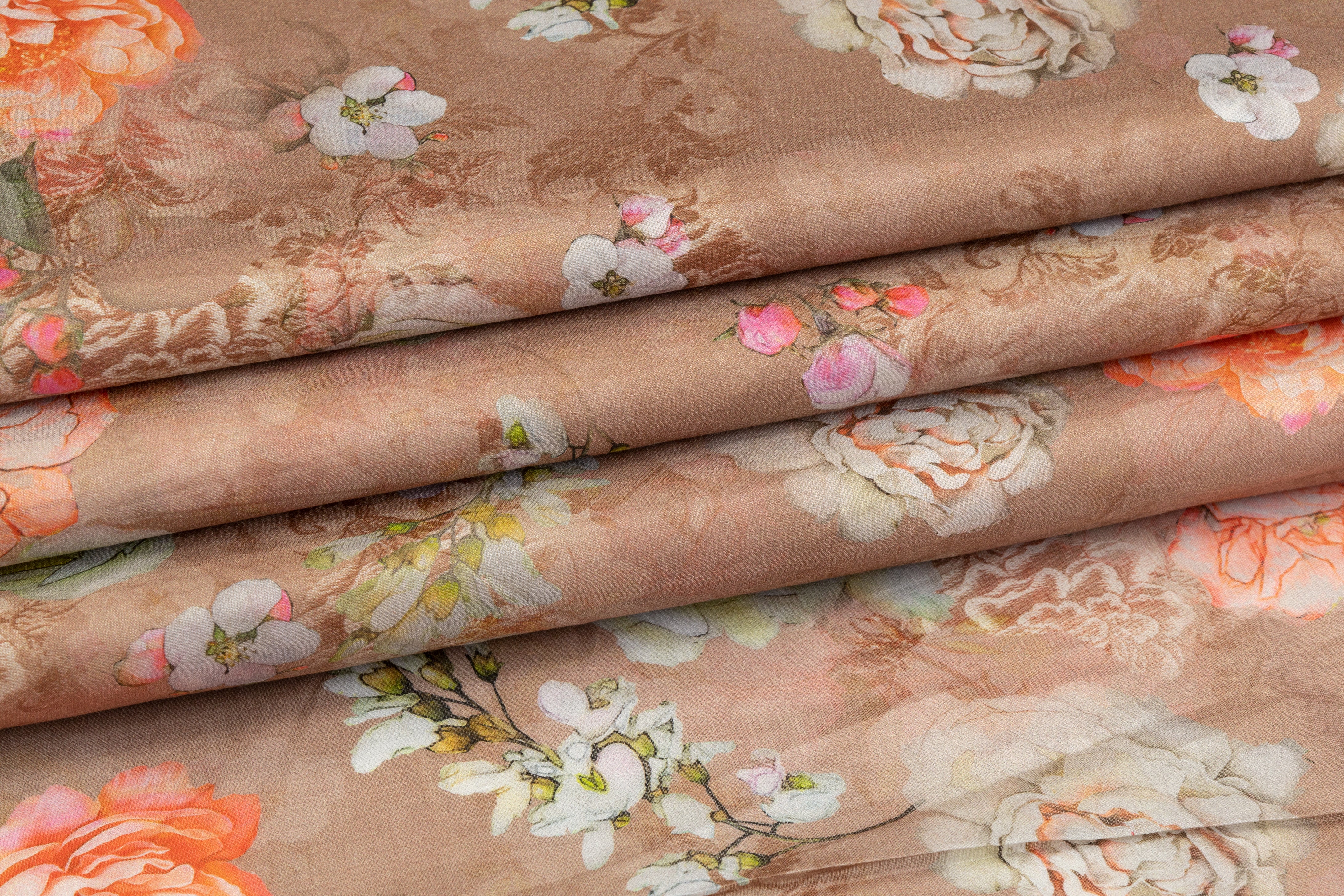 Floral Cotton Voile - Dusty Mauve