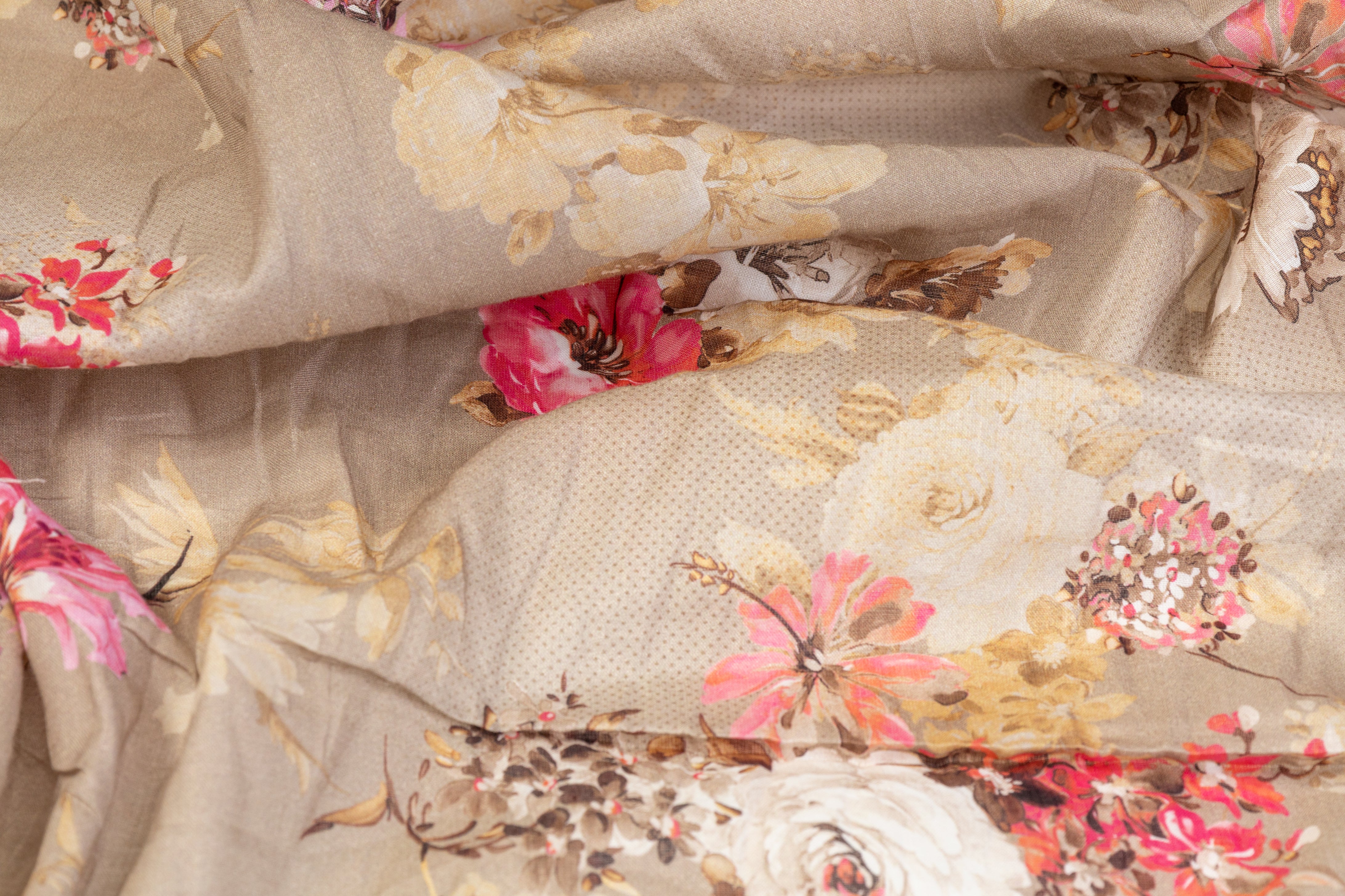Floral Cotton Voile - Desert Brown