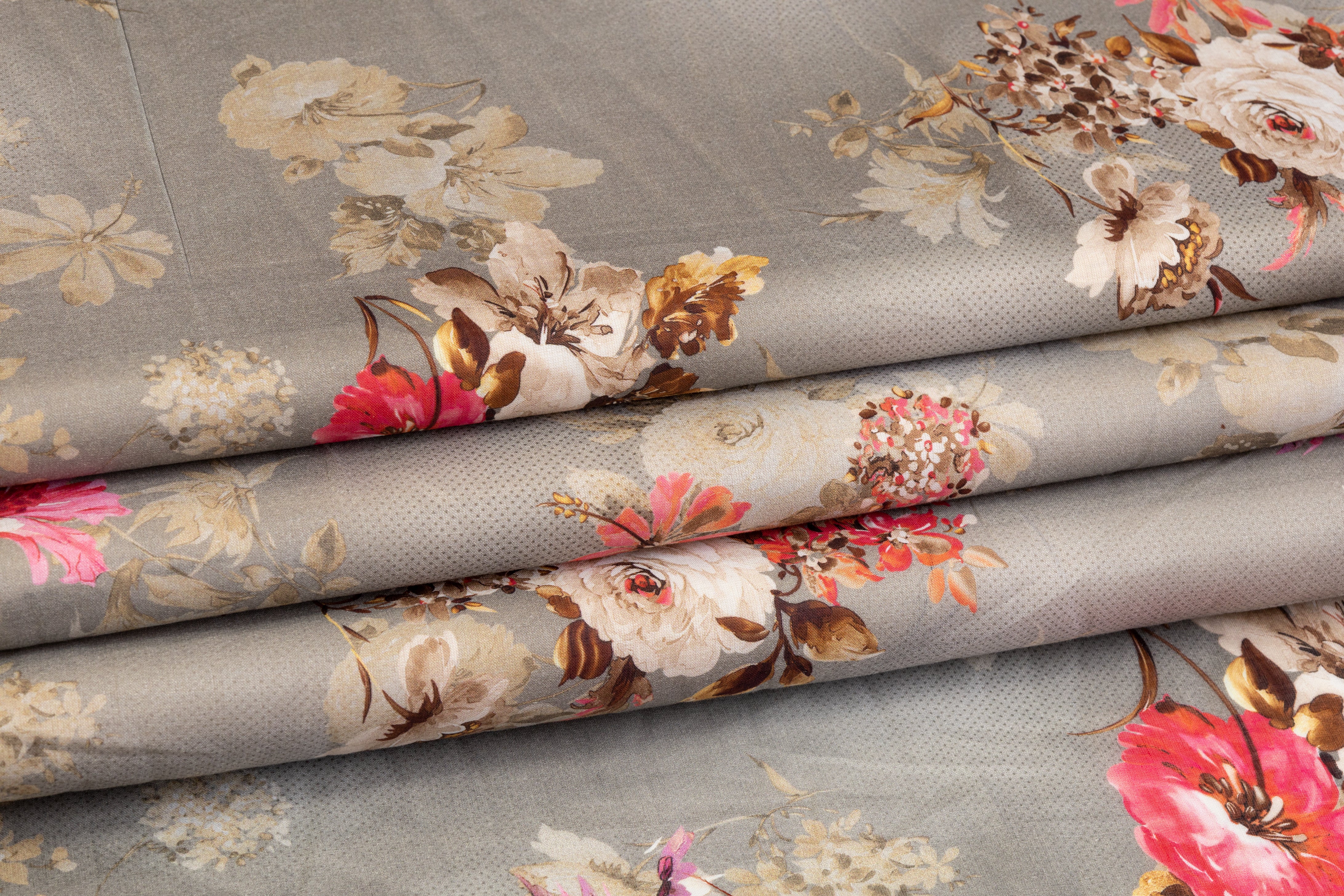 Floral Cotton Voile - Gray Multicolor