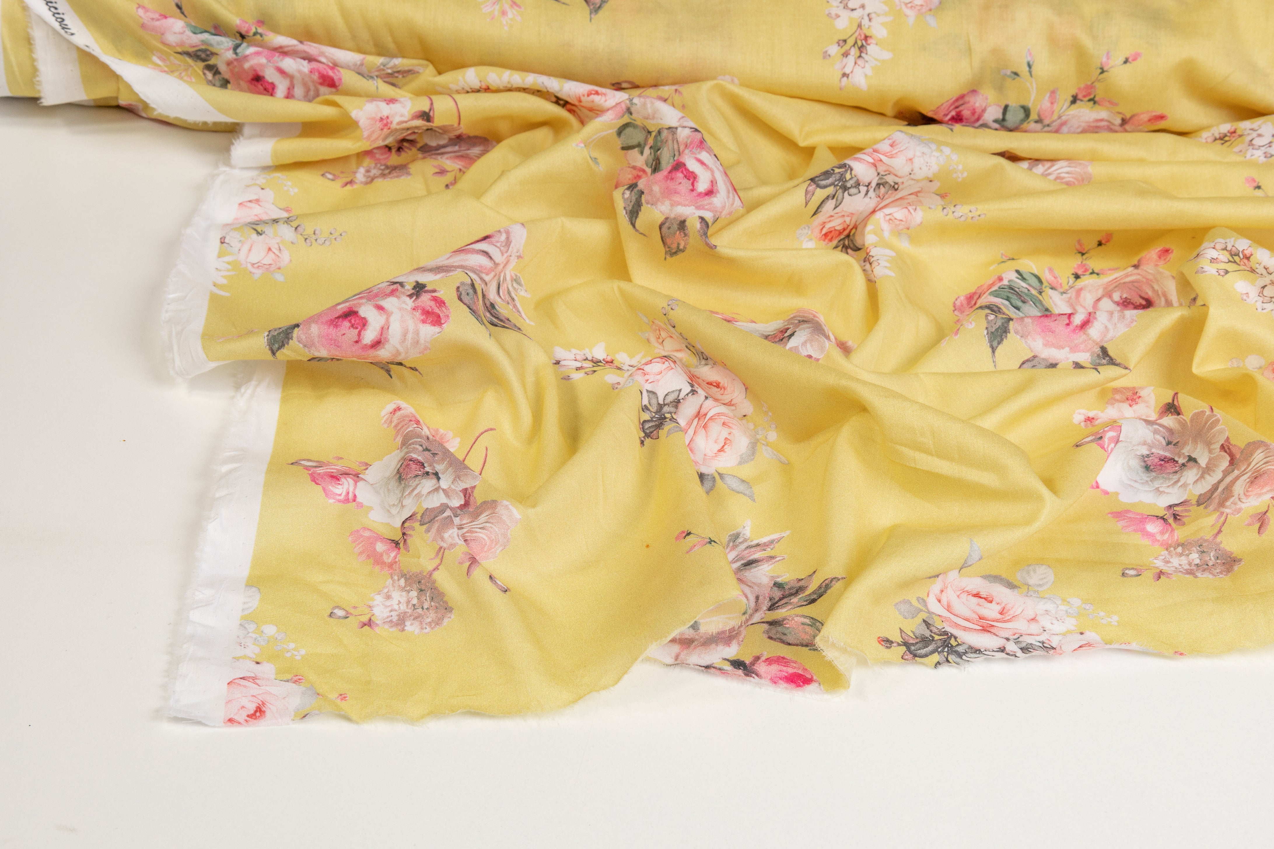 Floral Cotton Voile - Yellow