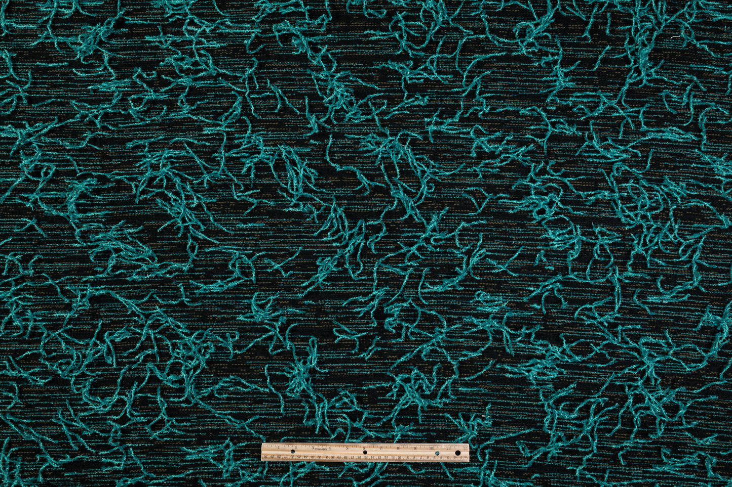 Fringed Italian Tweed Coating - Blue / Green / Black