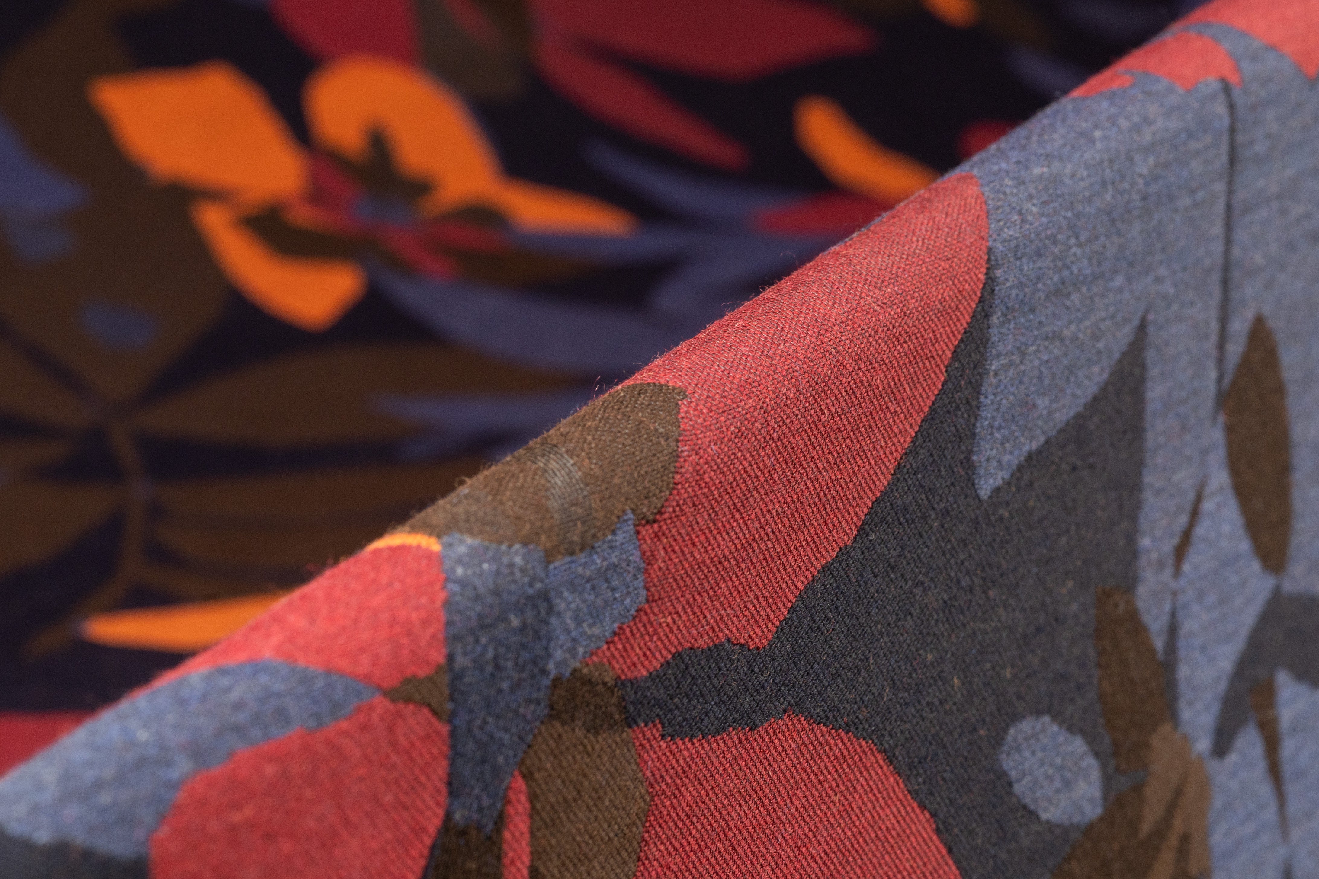 Loro Piana - Floral Silk and Wool Brocade - Blue / Brown / Red / Orange