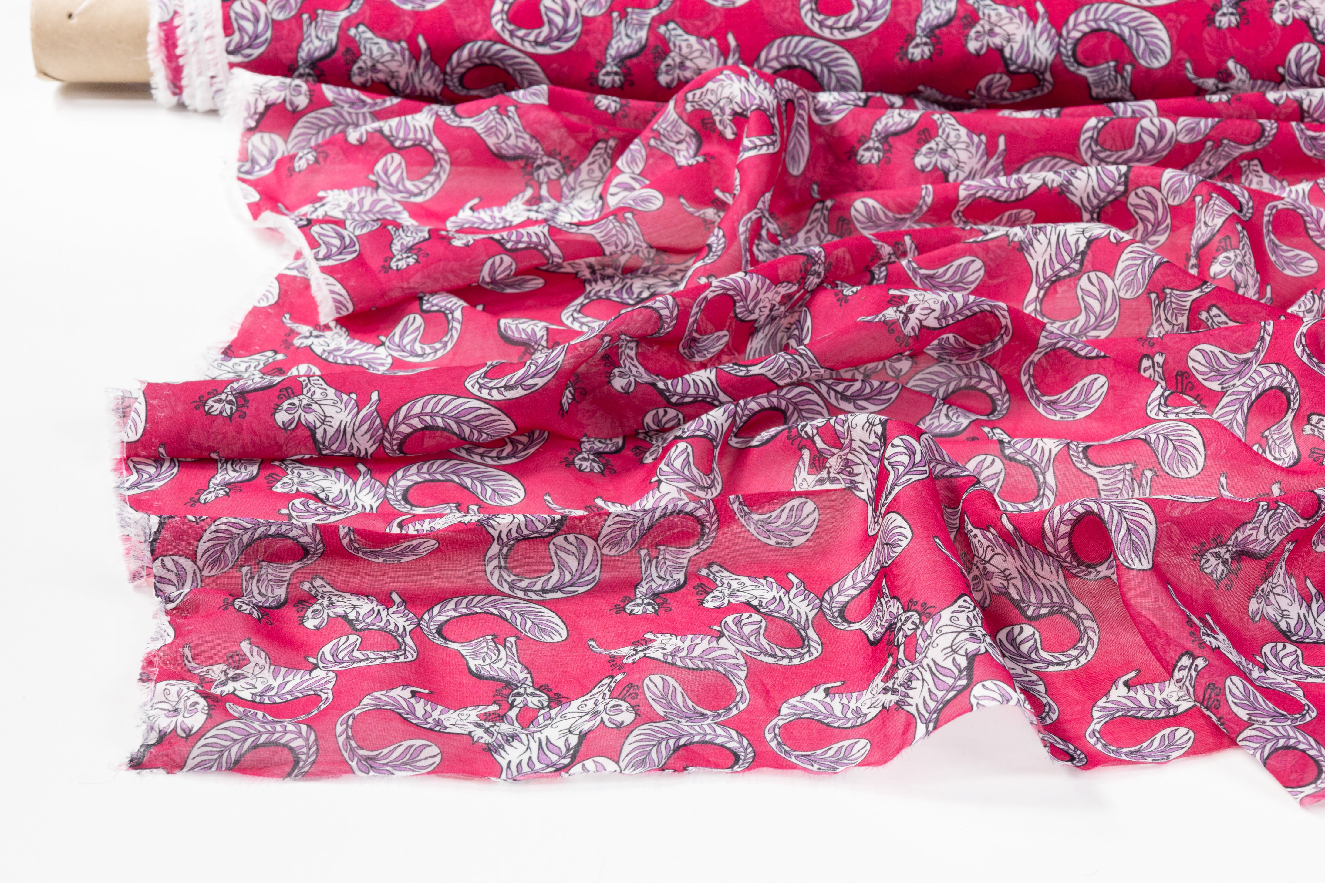 Valentino - Italian Silk Cotton Voile - Raspberry Pink