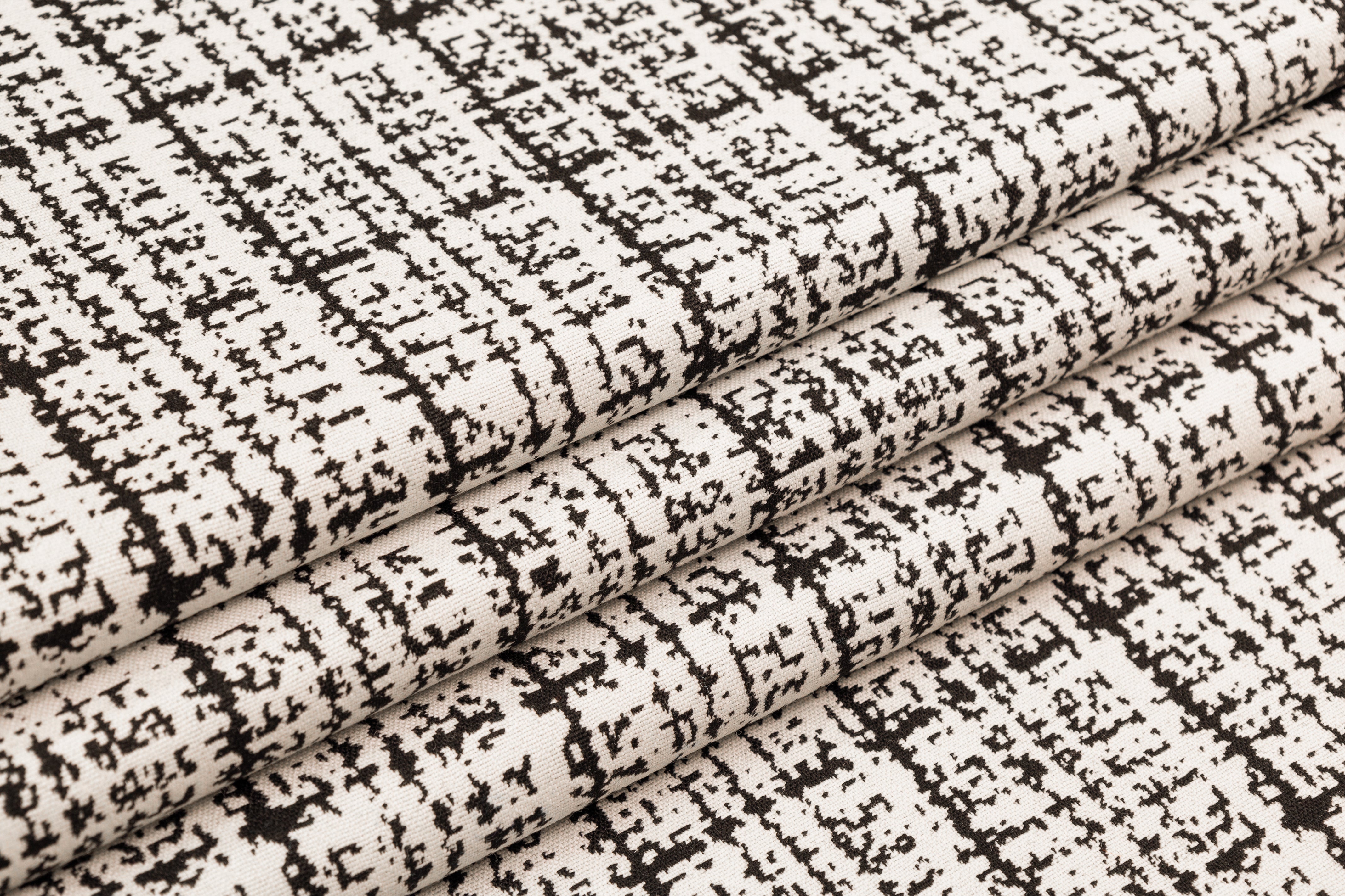 Double Faced Checked Italian Wool Jacquard - Black / Off White