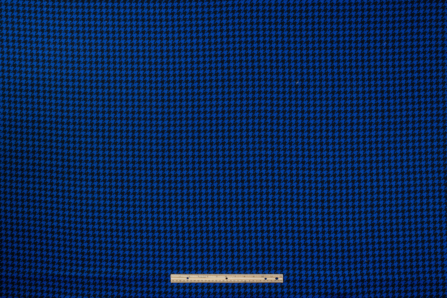 Houndstooth Italian Wool Coating - Blue / Black