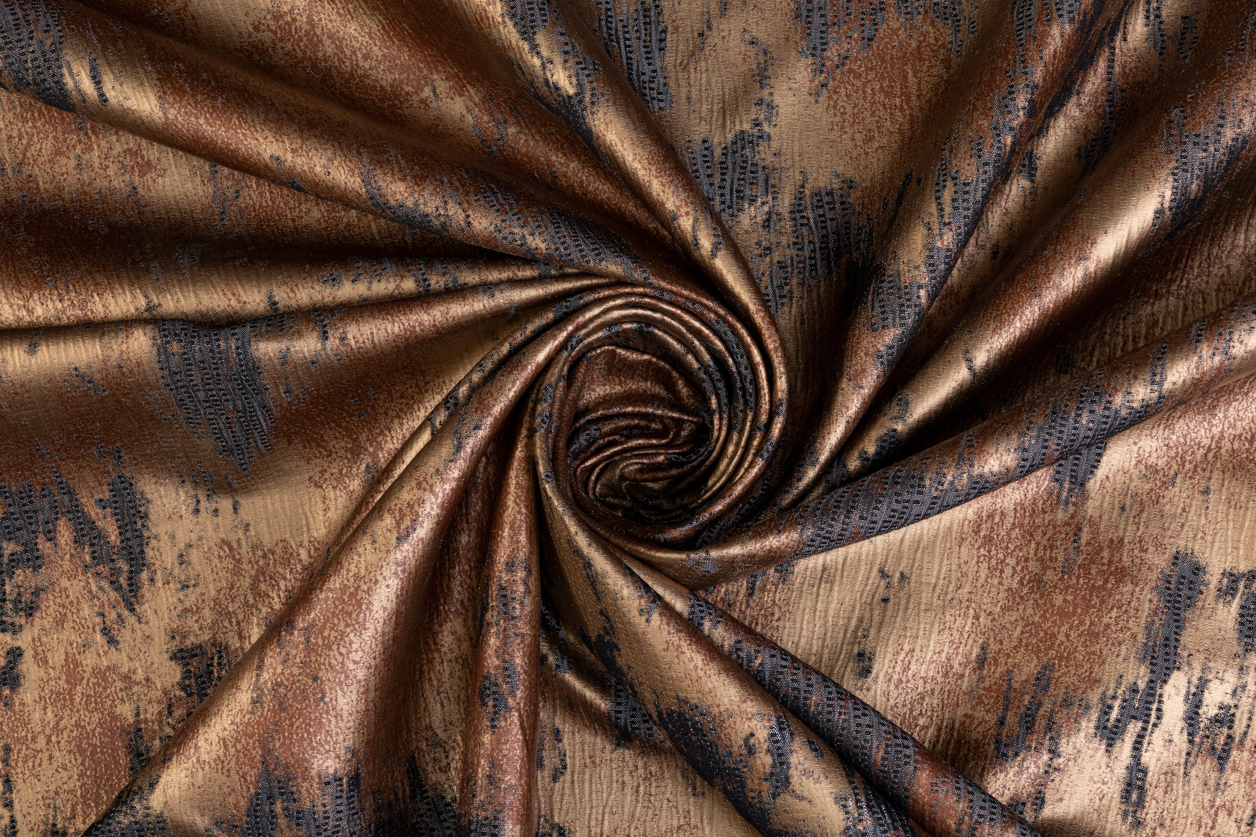 Abstract Metallic Brocade - Copper / Gray