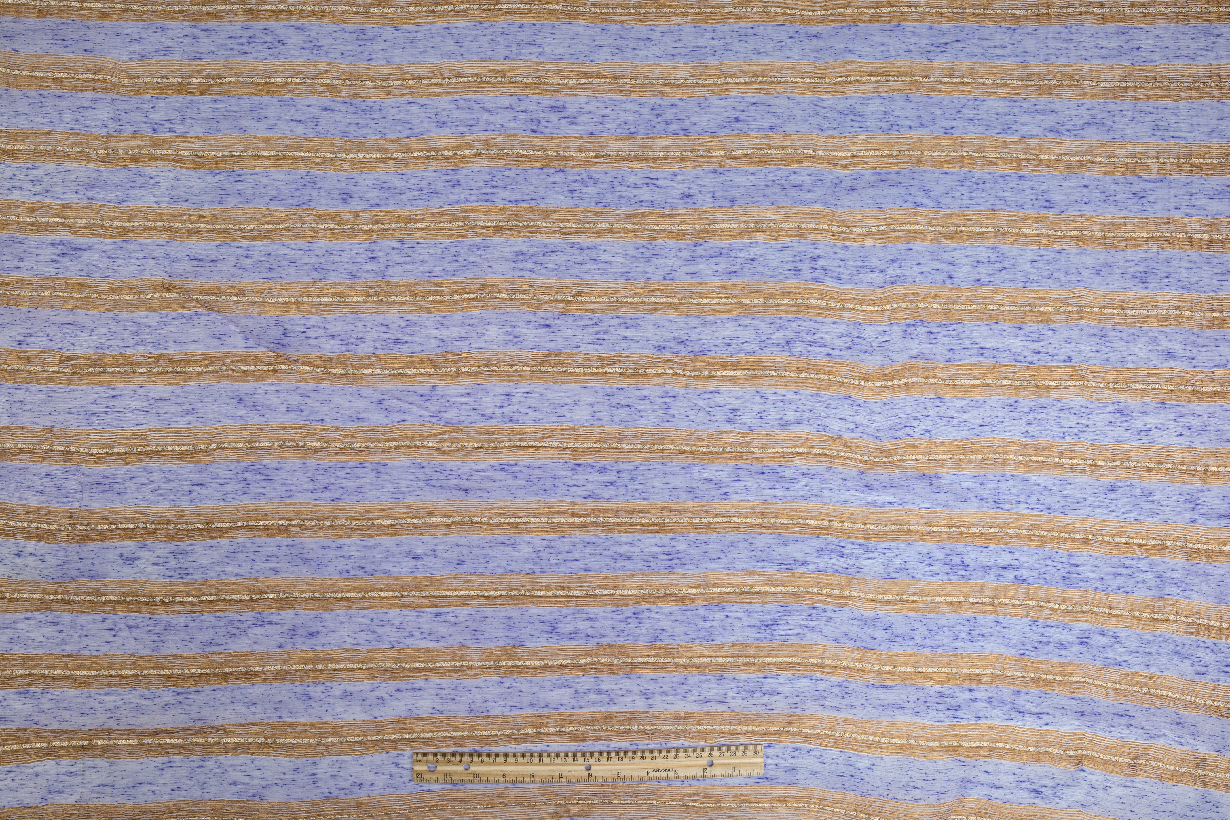 Crushed Metallic Organza - Periwinkle / Copper