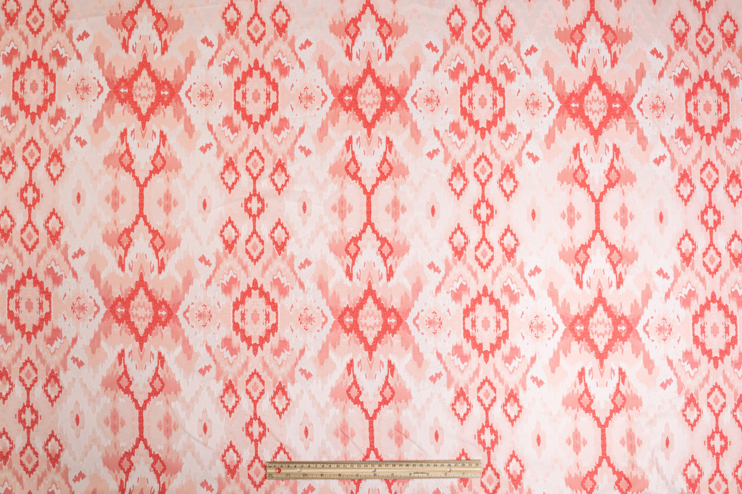 Ikat Brocade - Coral Pink