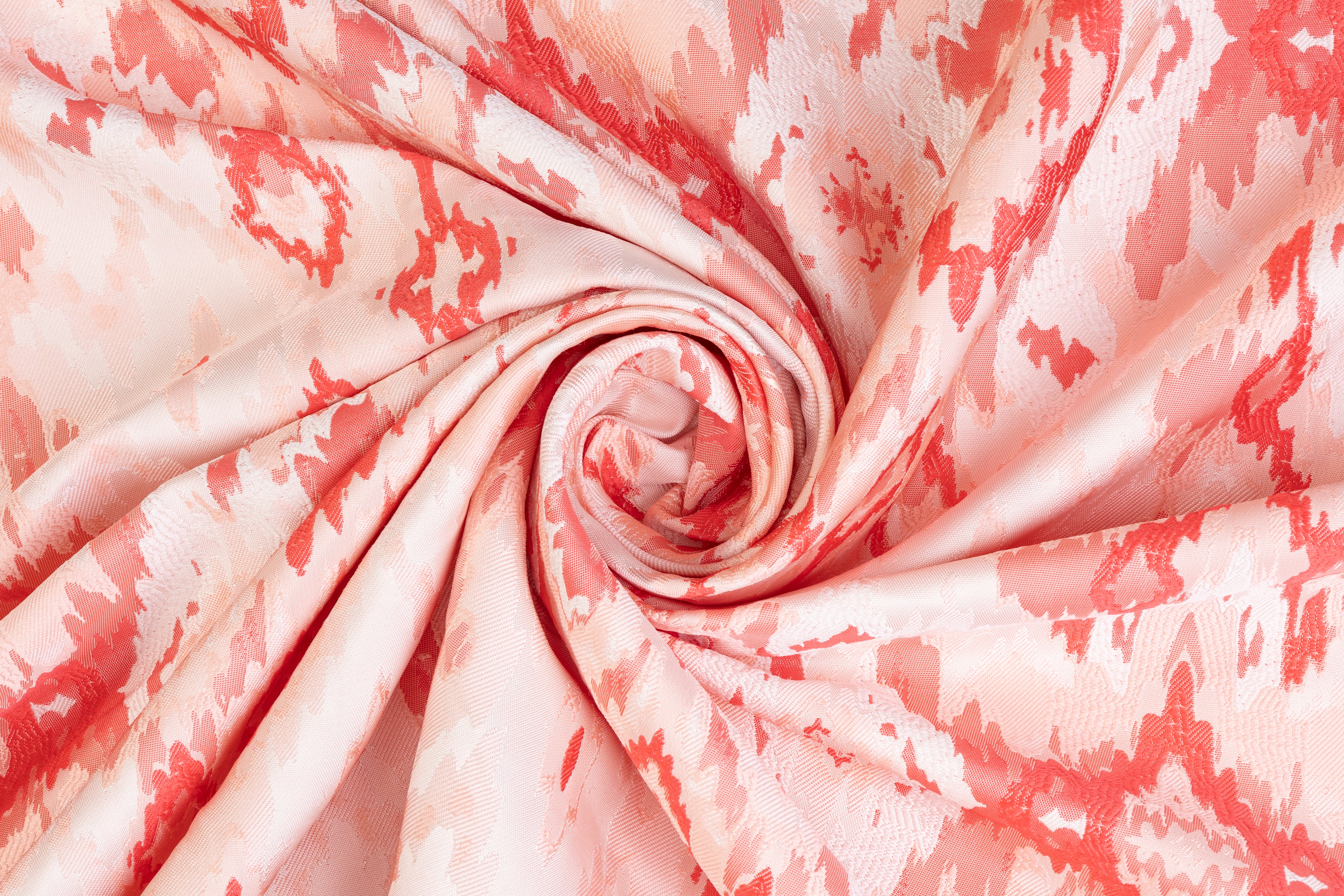 Ikat Brocade - Coral Pink