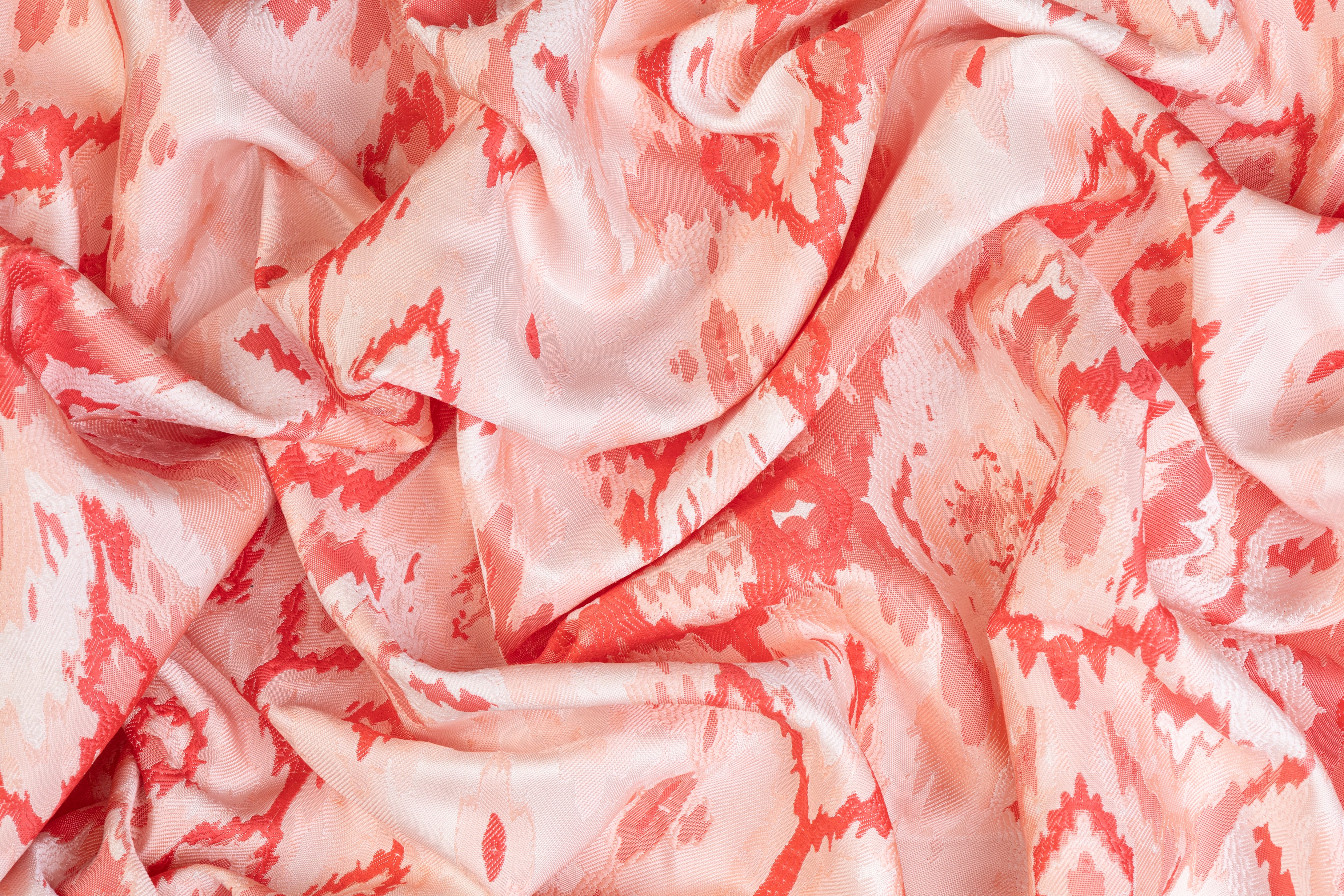 Ikat Brocade - Coral Pink