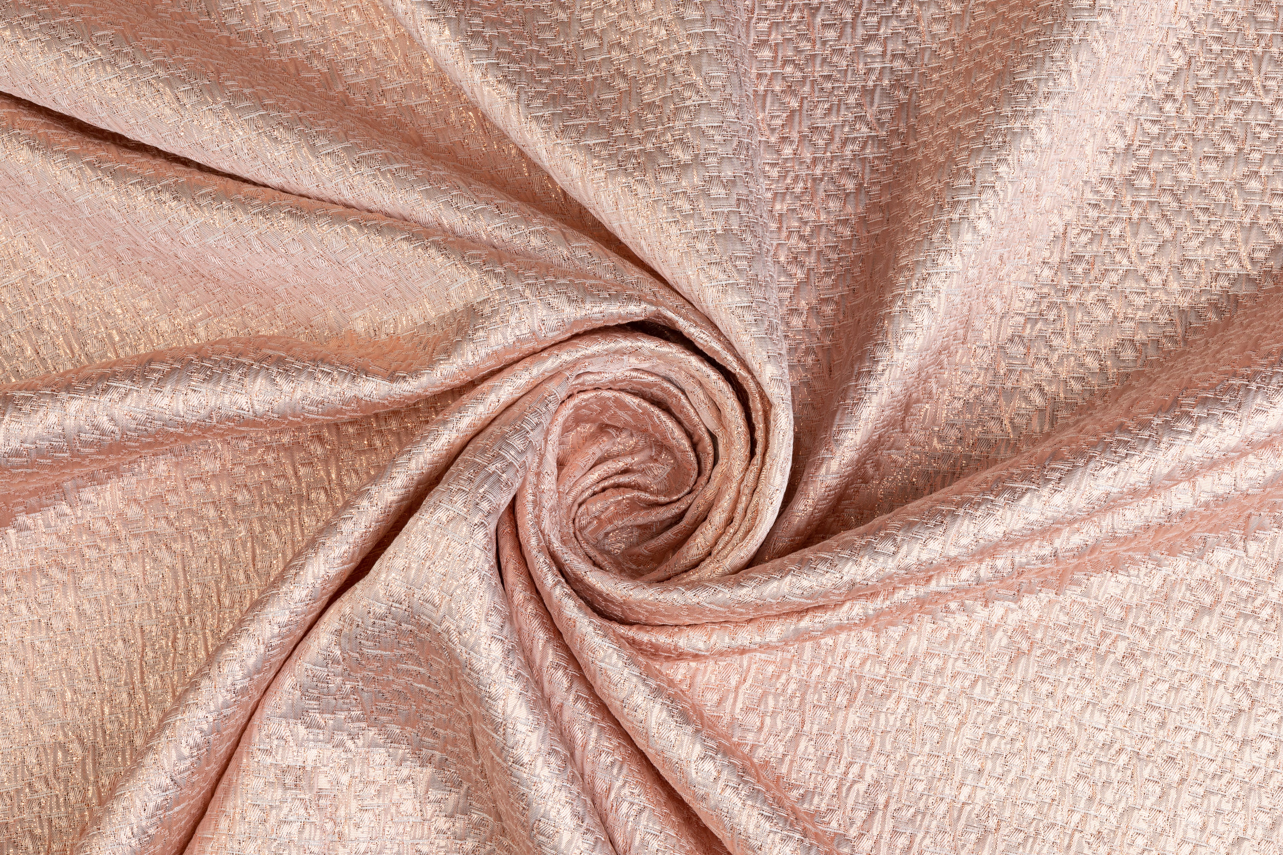 Crushed Metallic Brocade - Rose Gold