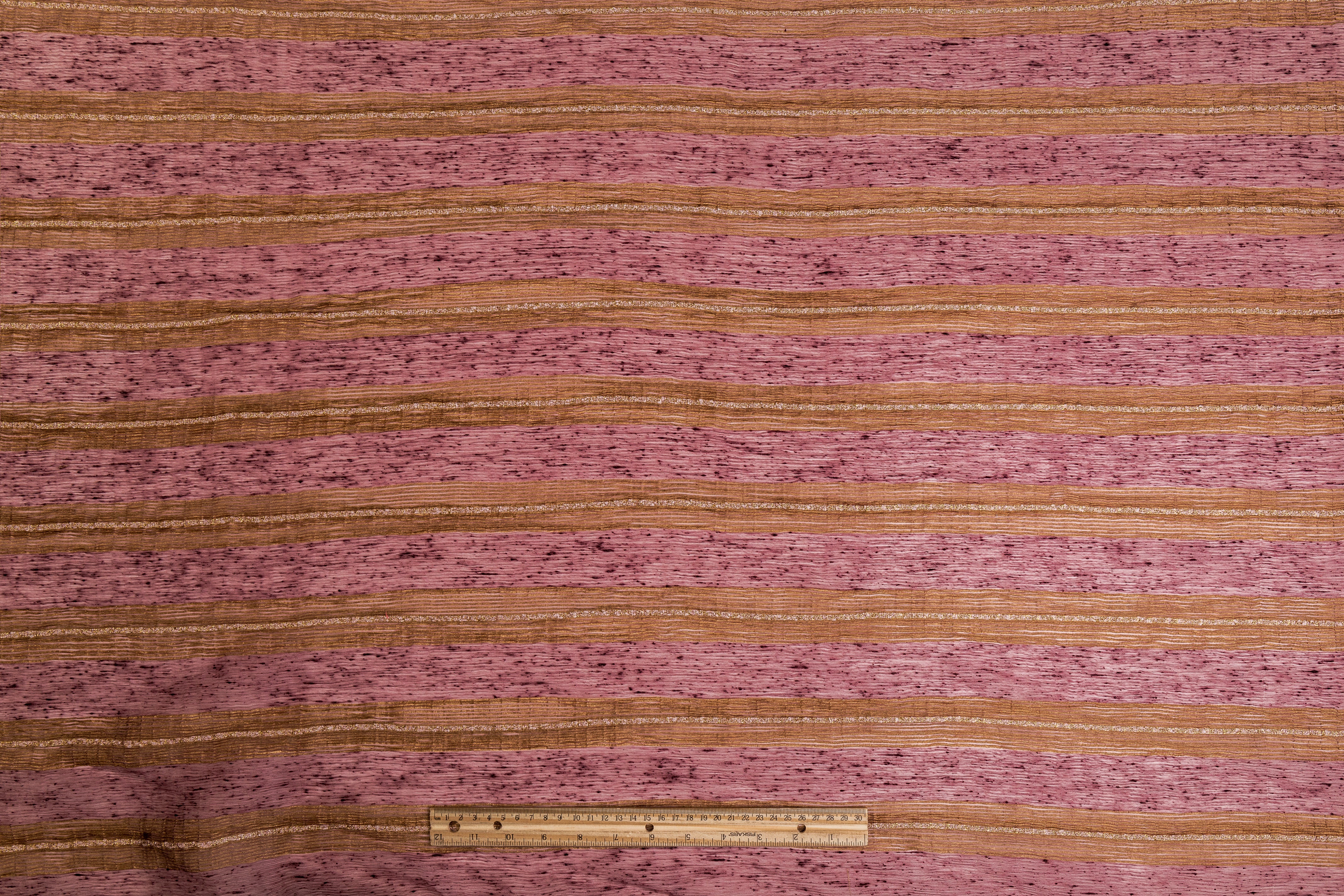 Crushed Metallic Organza - Mauve / Bronze