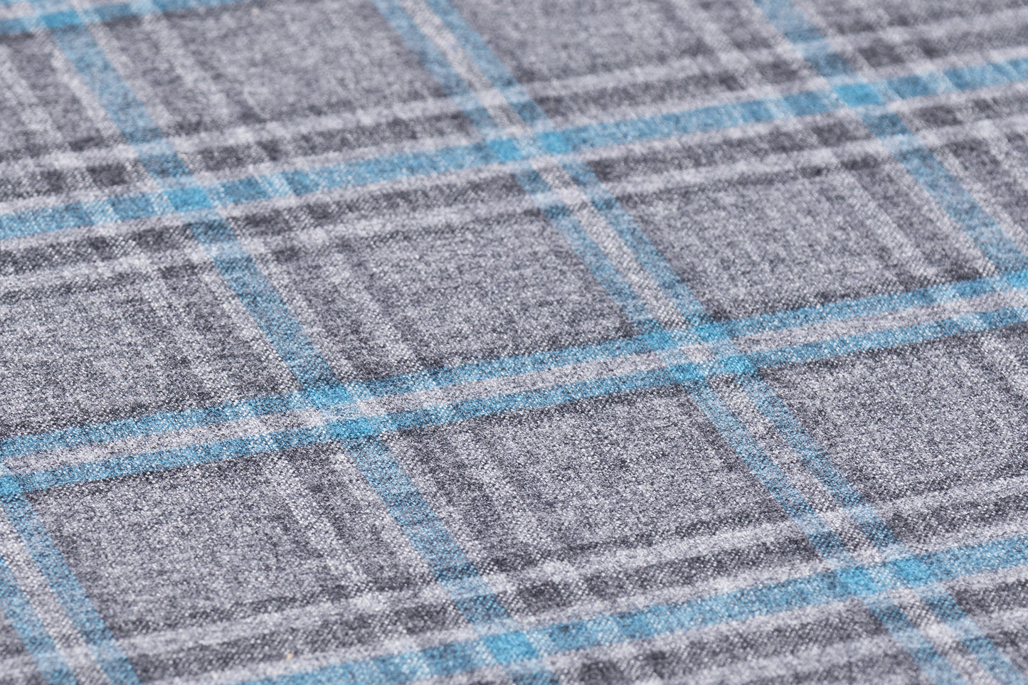 Reda - Checked Italian Wool Suiting - Gray / Blue