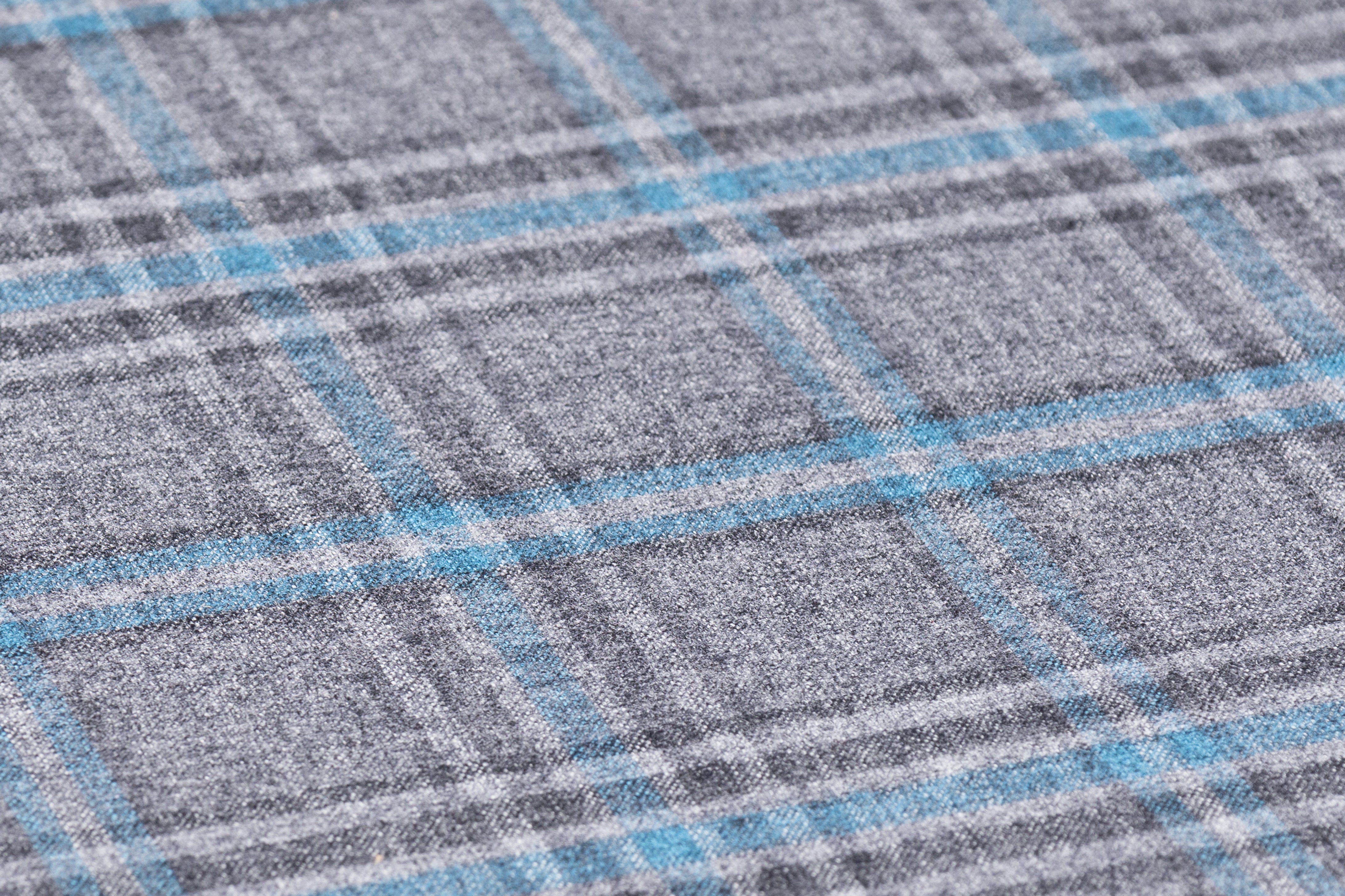 Reda - Checked Italian Wool Suiting - Gray / Blue