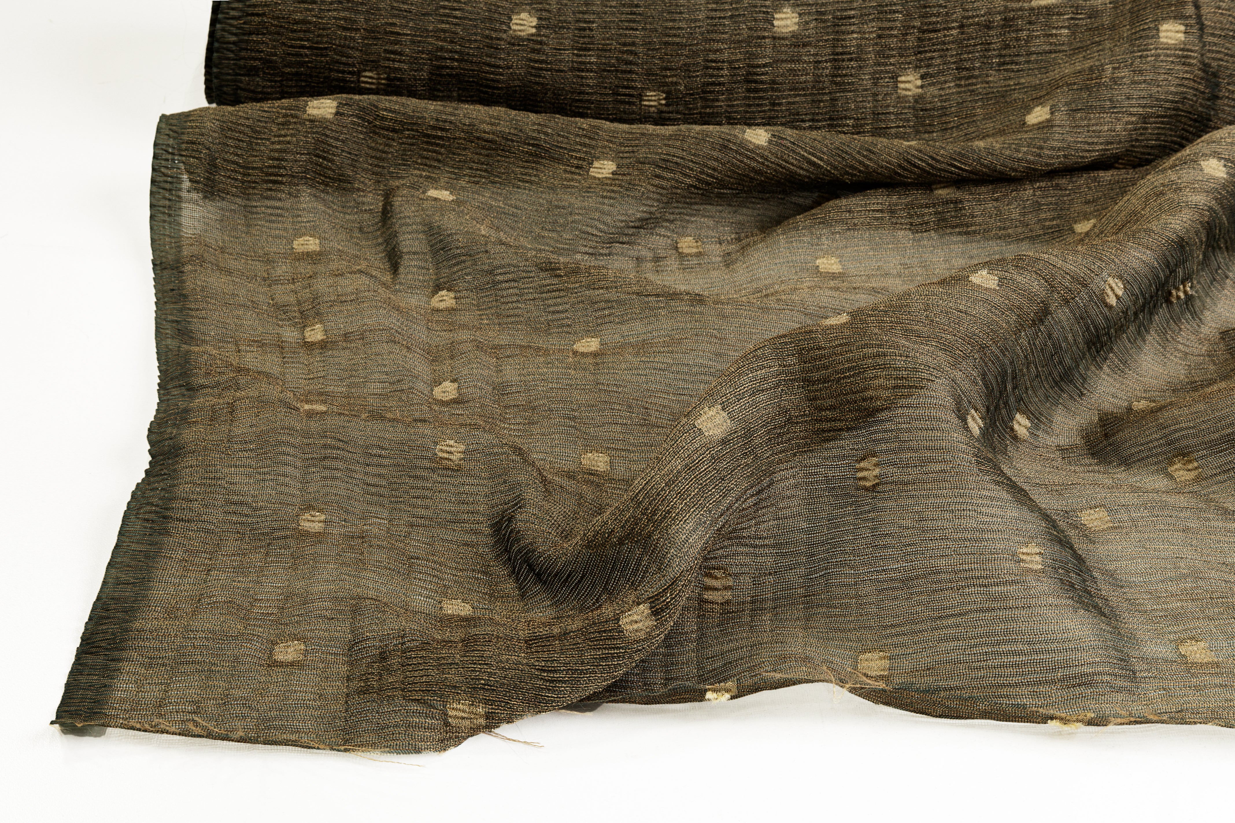 Crushed Organza - Olive Green