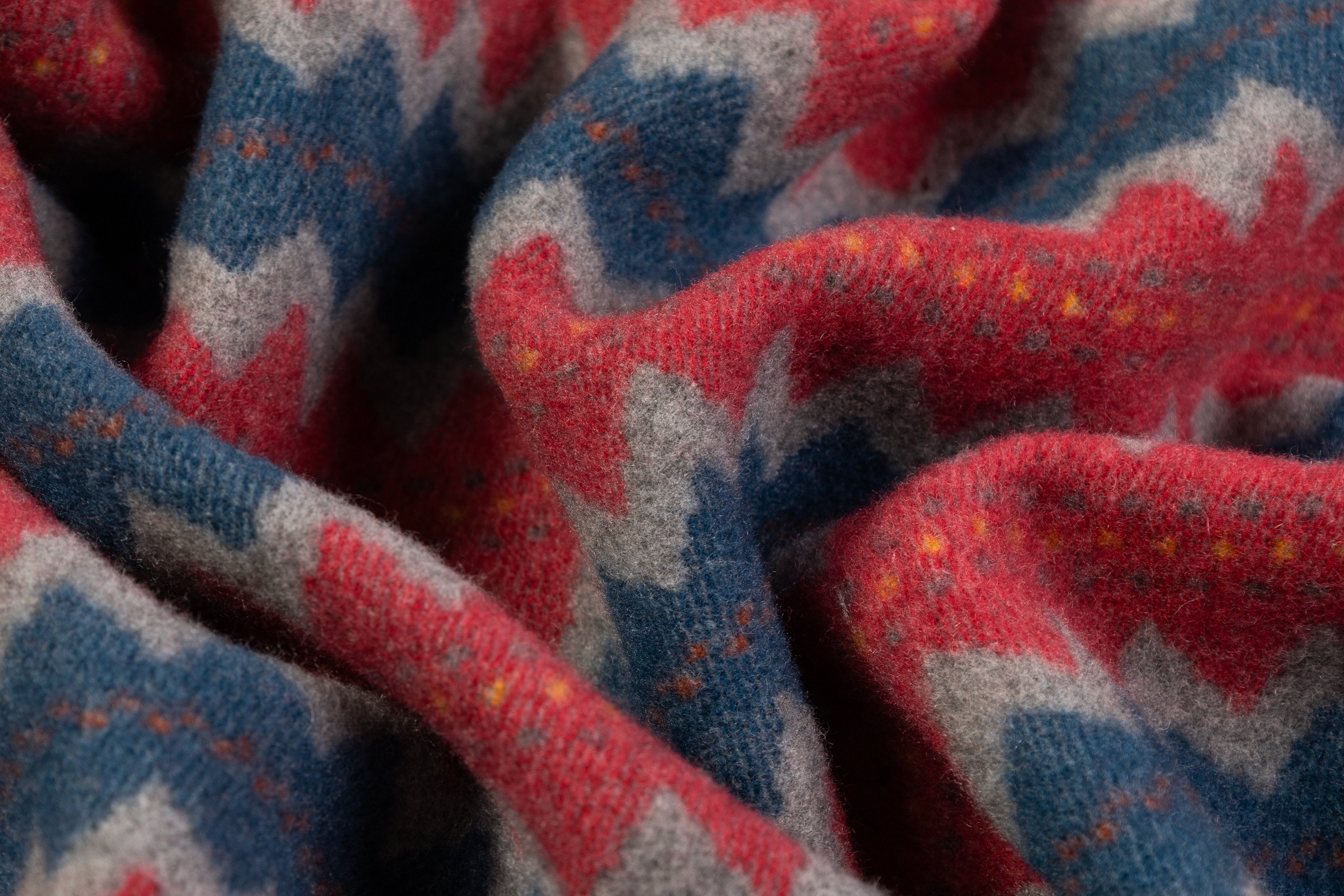 Loro Piana - Italian Pure Cashmere Coating - Blue / Gray / Red