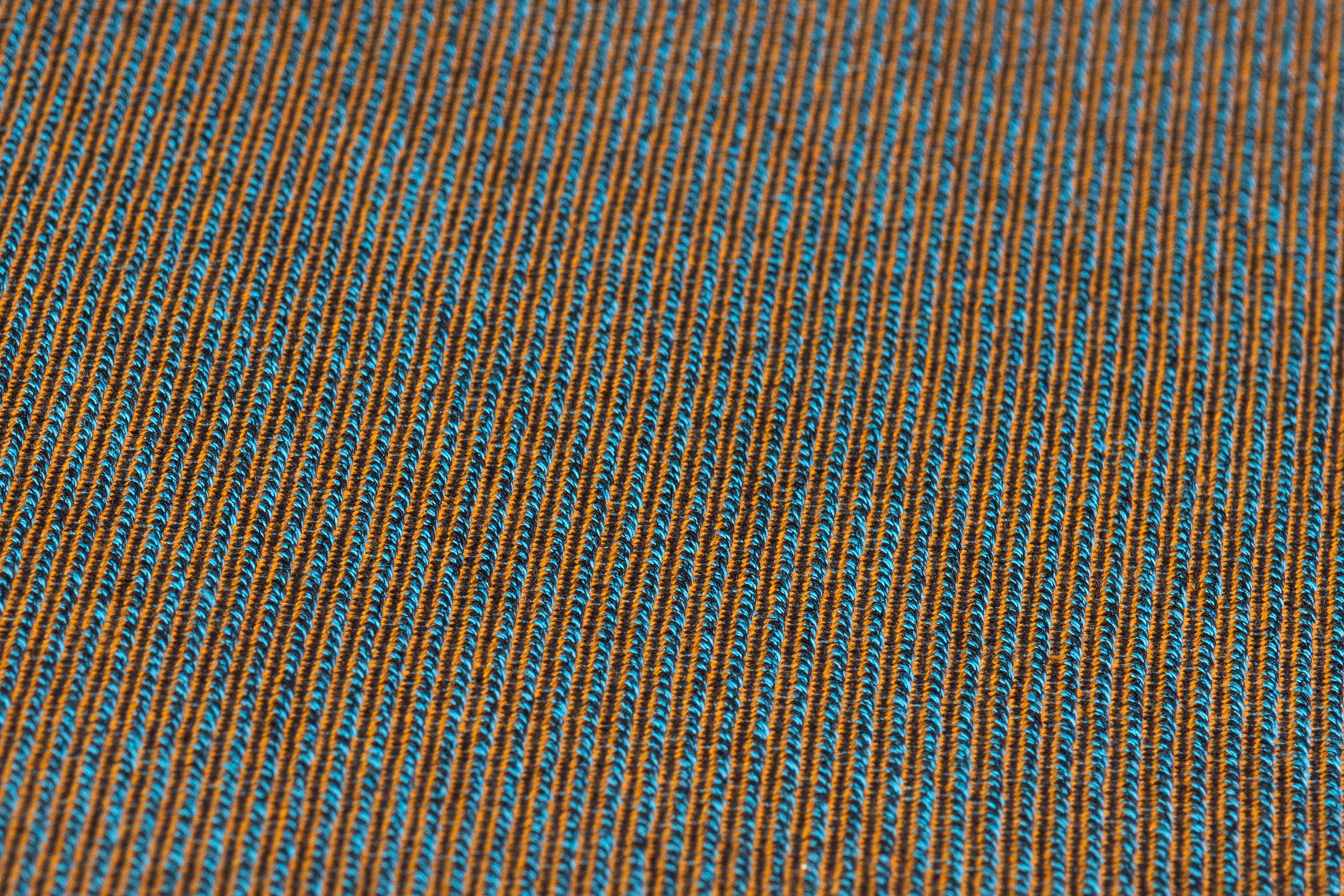 Iridescent Italian Cotton Viscose Corded Twill - Brown / Blue