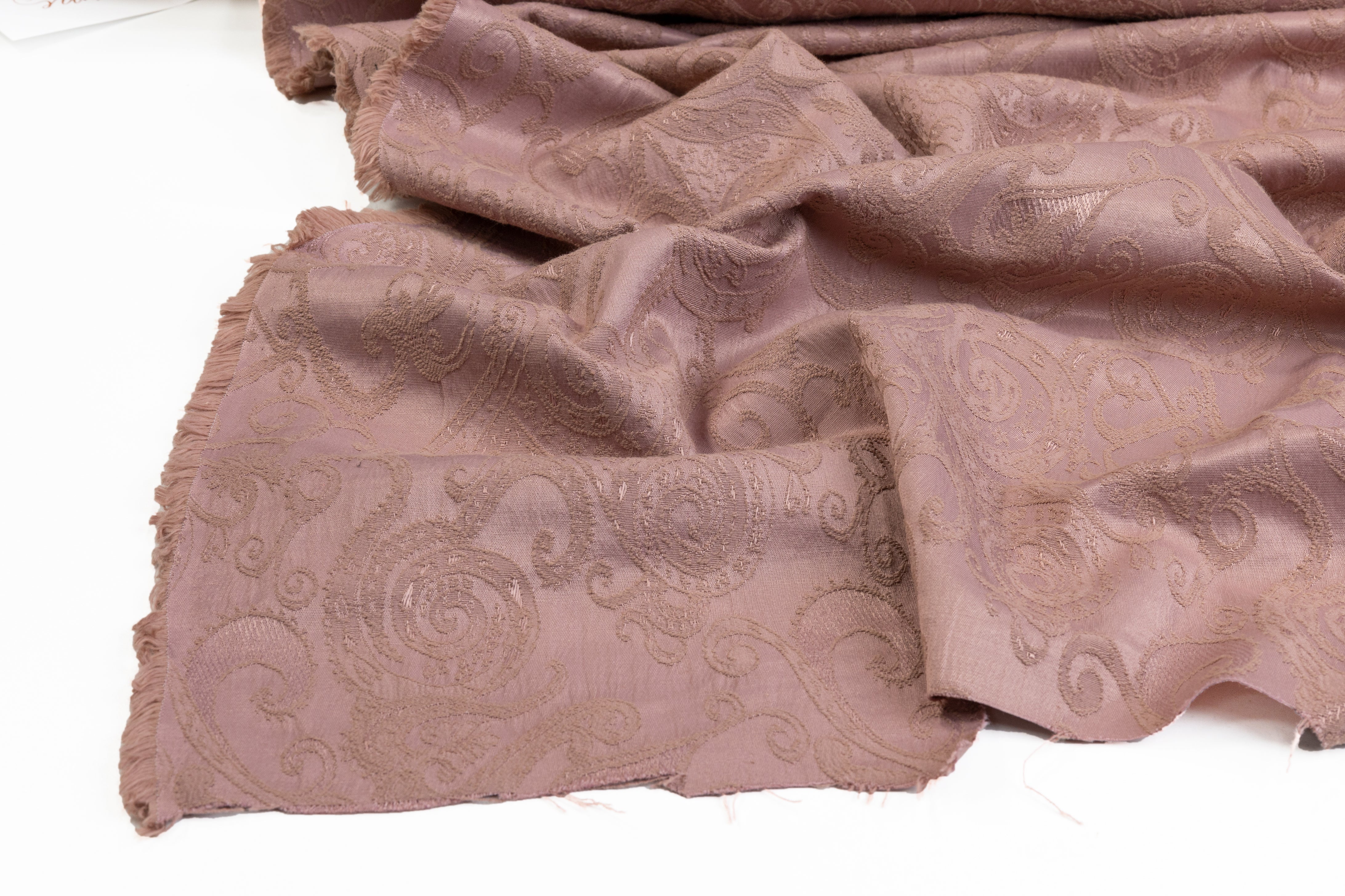 Rayon Brocade - Dusty Rose