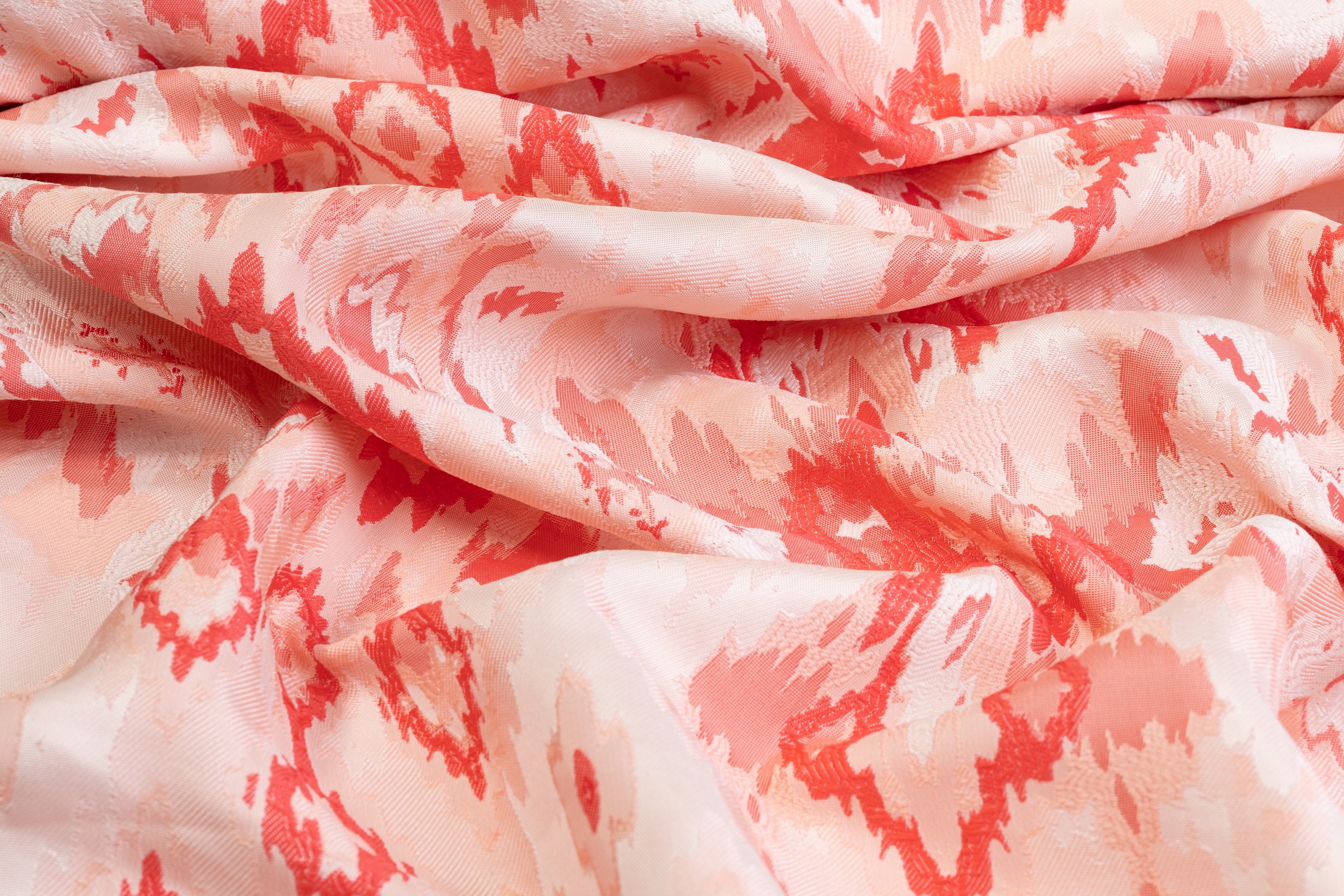 Ikat Brocade - Coral Pink