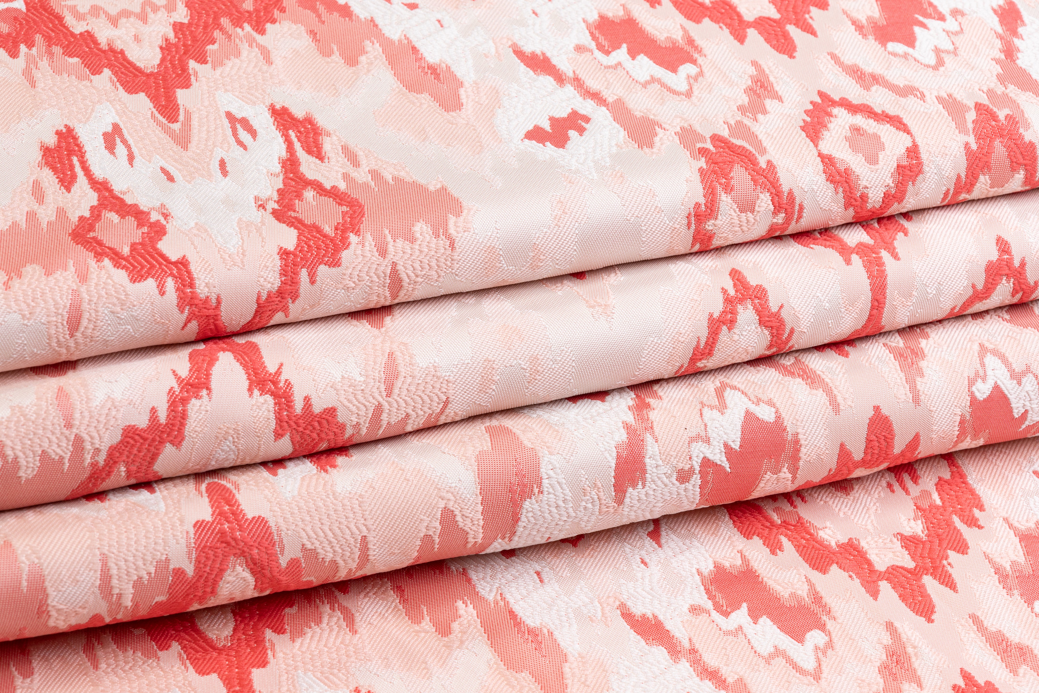 Ikat Brocade - Coral Pink