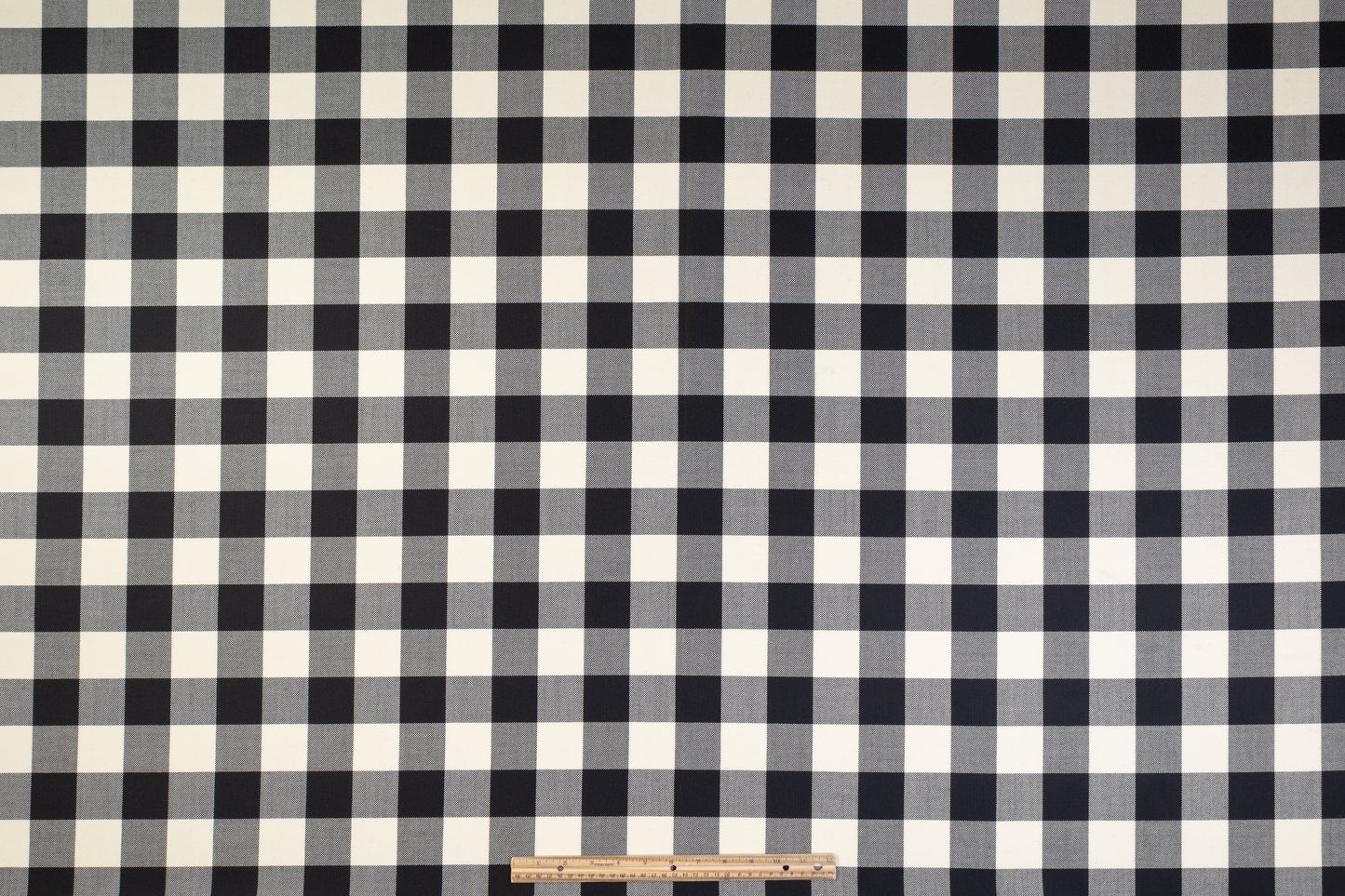 Tartan Italian Wool Suiting - Black / Off White