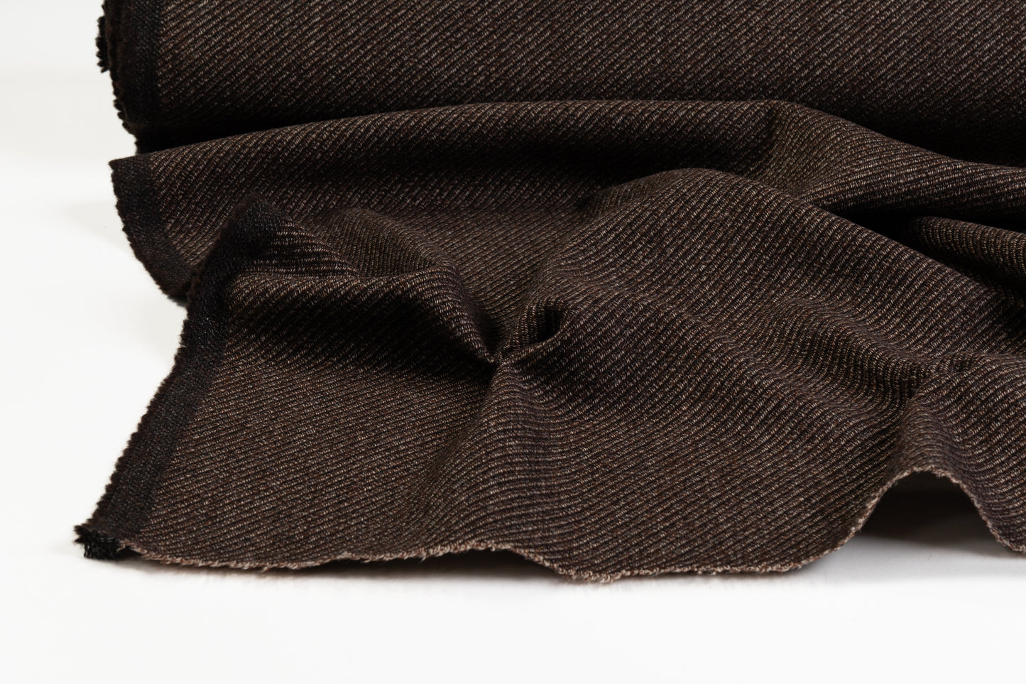 Italian Wool Twill Coating - Brown