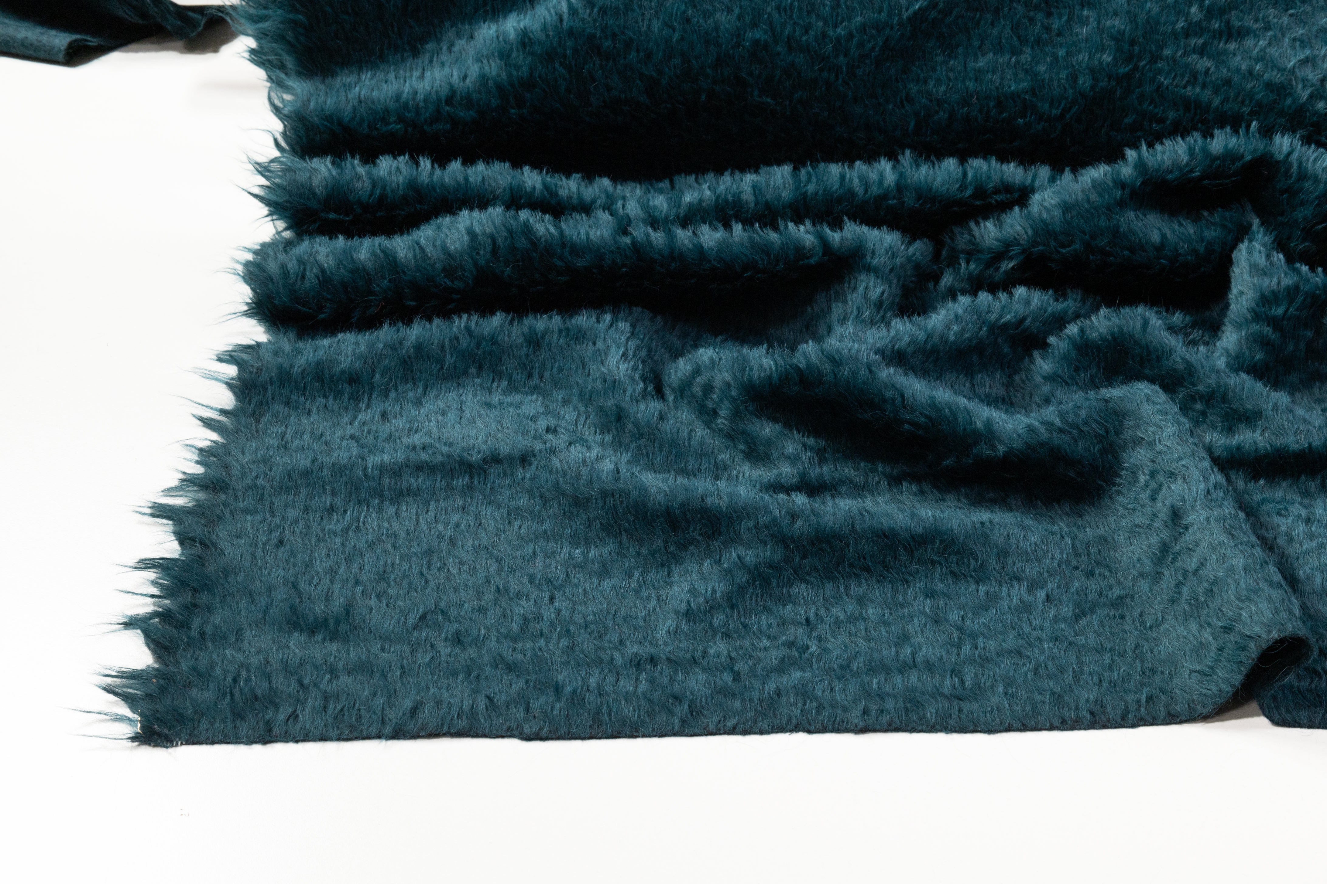 Italian Alpaca Wool Coating - Teal Blue
