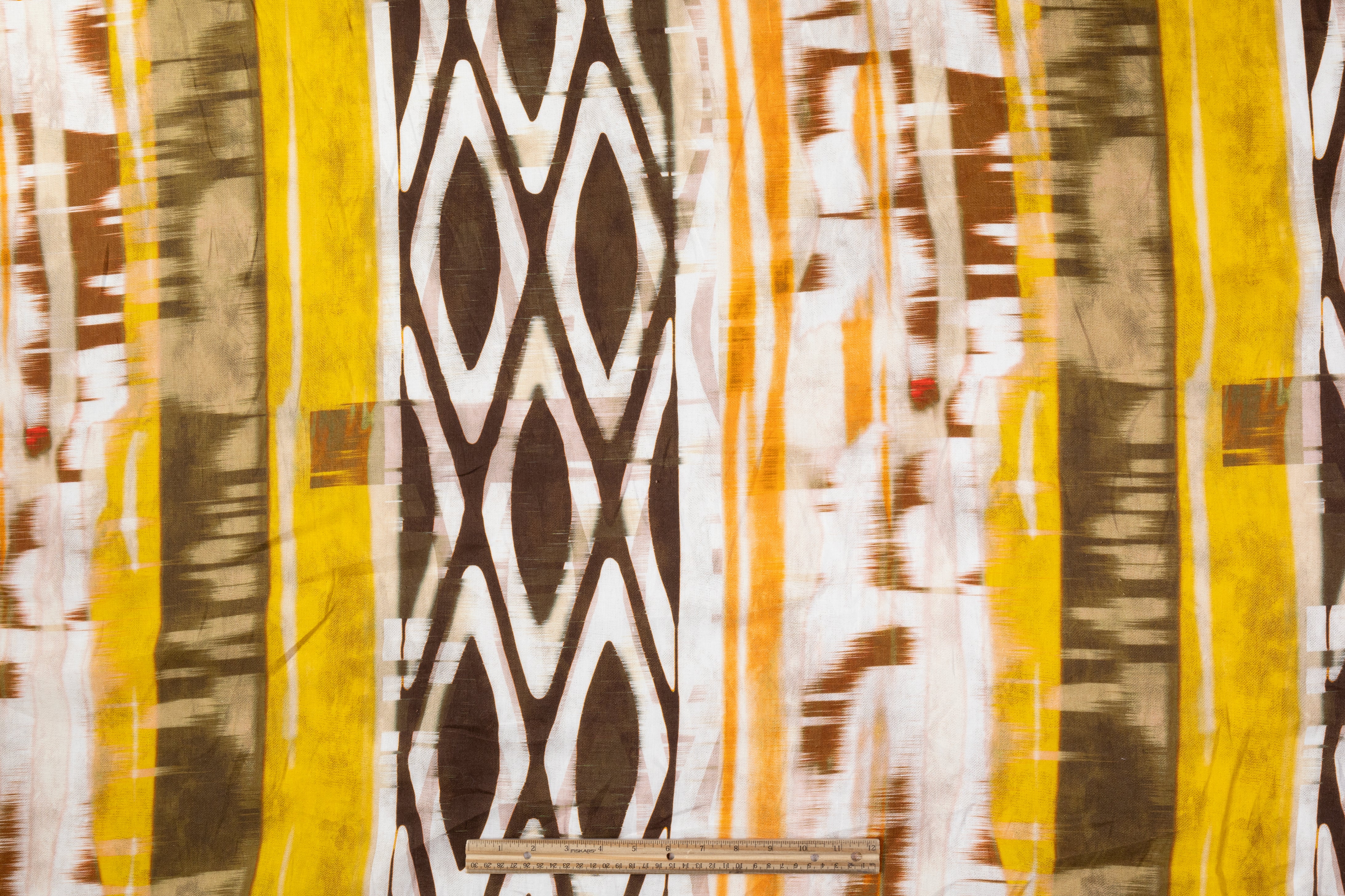 Abstract Italian Linen - Brown / Yellow / Orange