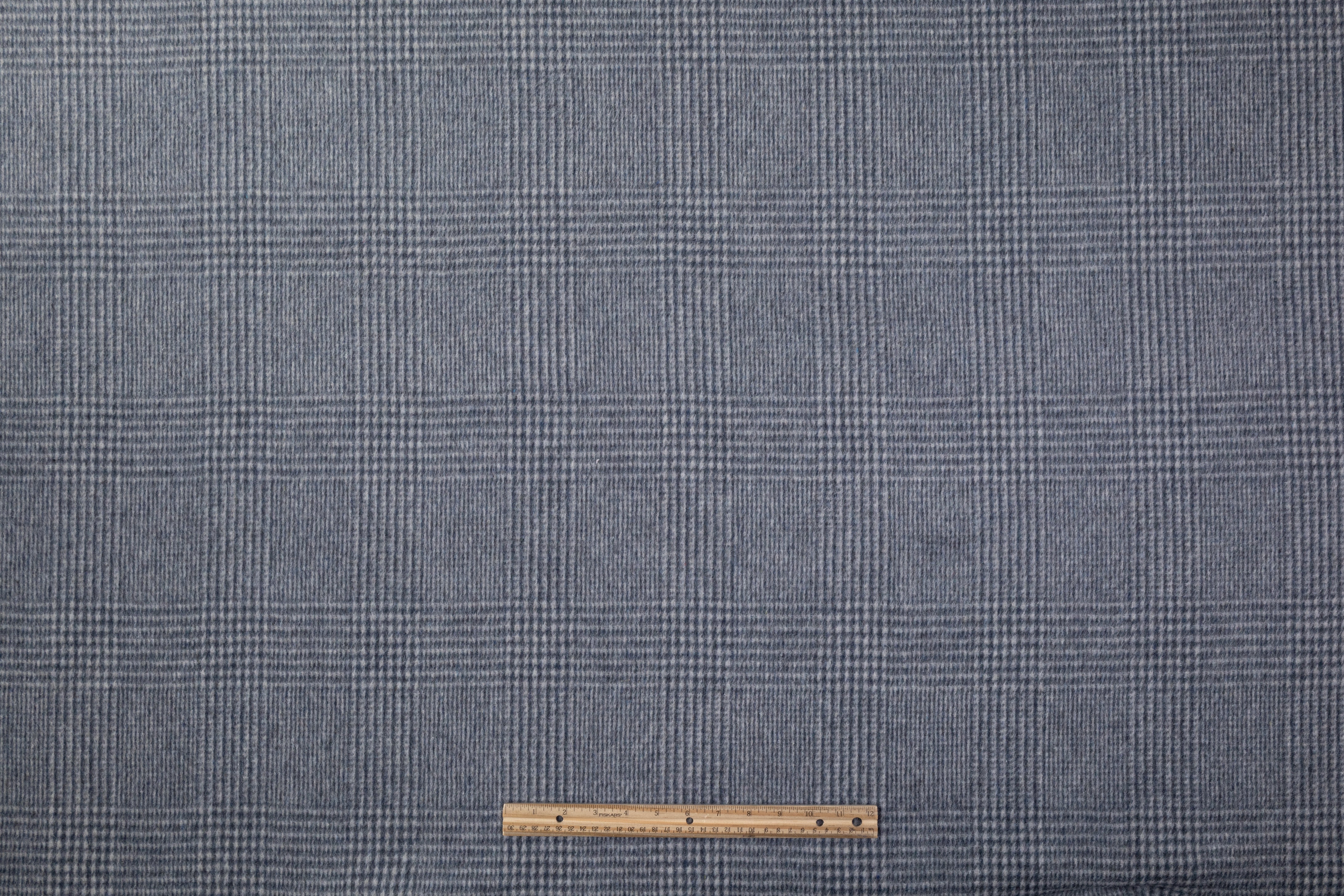 Double Faced Italian Alpaca Wool Coating - Blue
