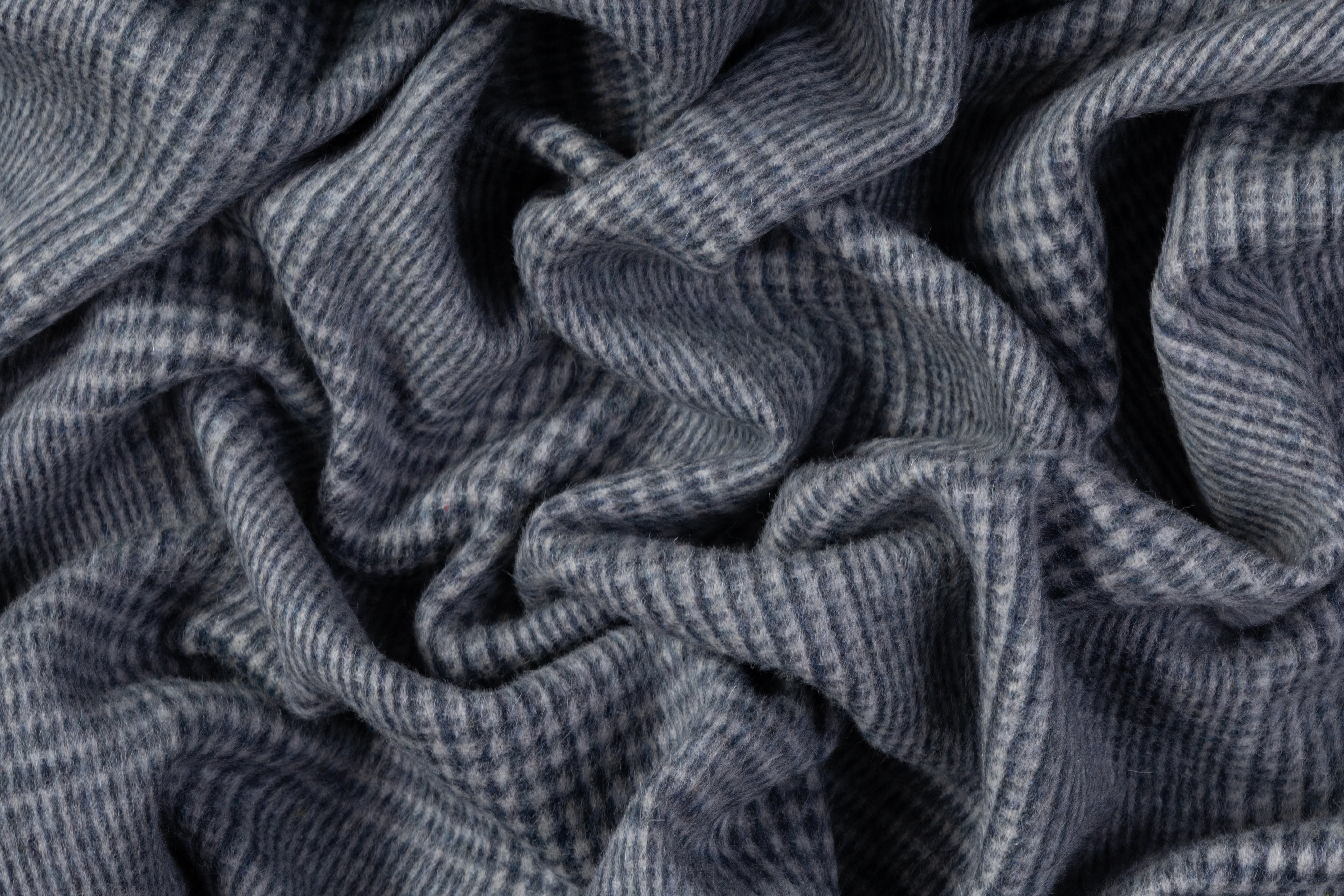 Double Faced Italian Alpaca Wool Coating - Blue