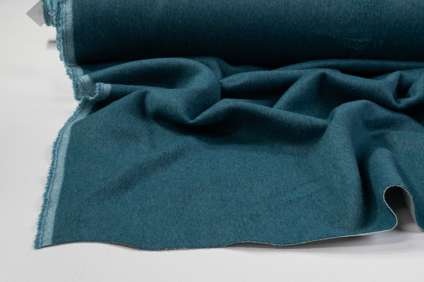 Double Faced Italian Alpaca Wool Coating - Blue