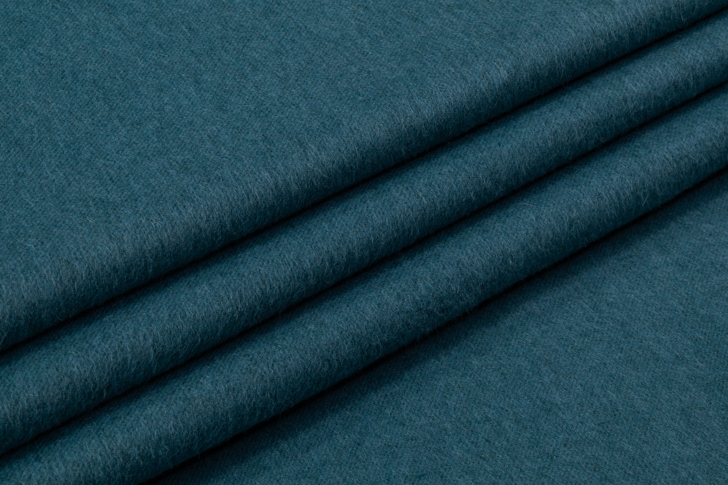 Double Faced Italian Alpaca Wool Coating - Blue