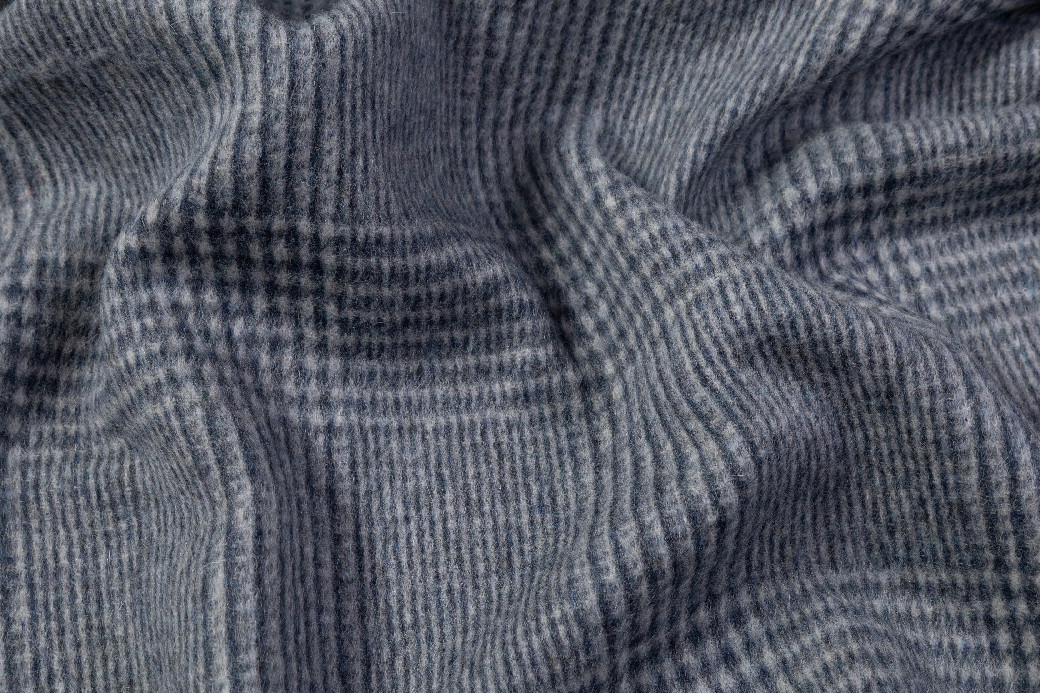 Double Faced Italian Alpaca Wool Coating - Blue