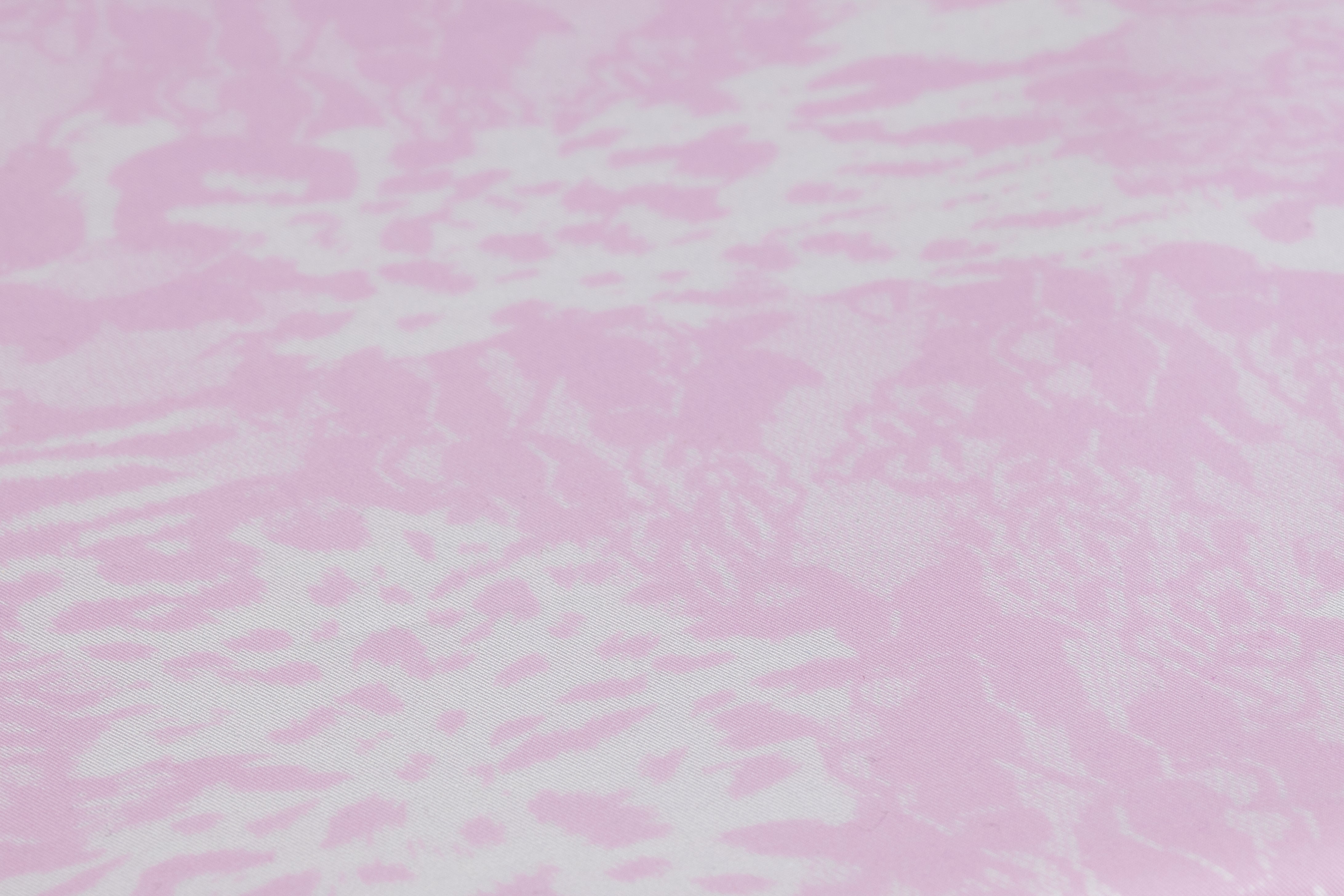 Abstract Cheetah Print Italian Cotton Twill - Pink / White