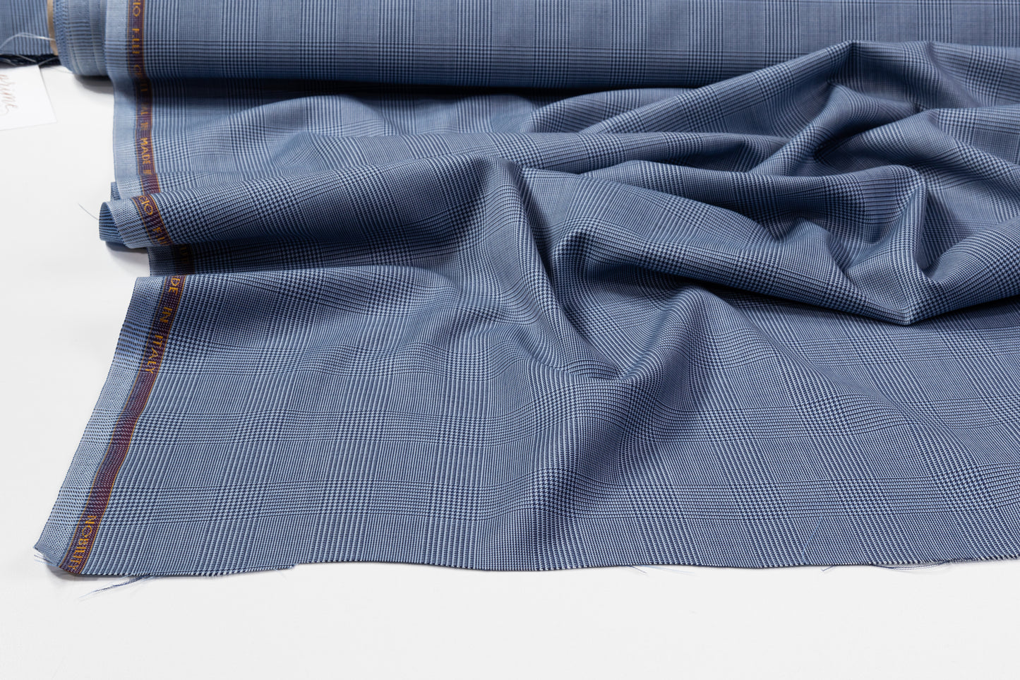 Cerruti - Checked Super 150s Italian Wool Suiting - Blue