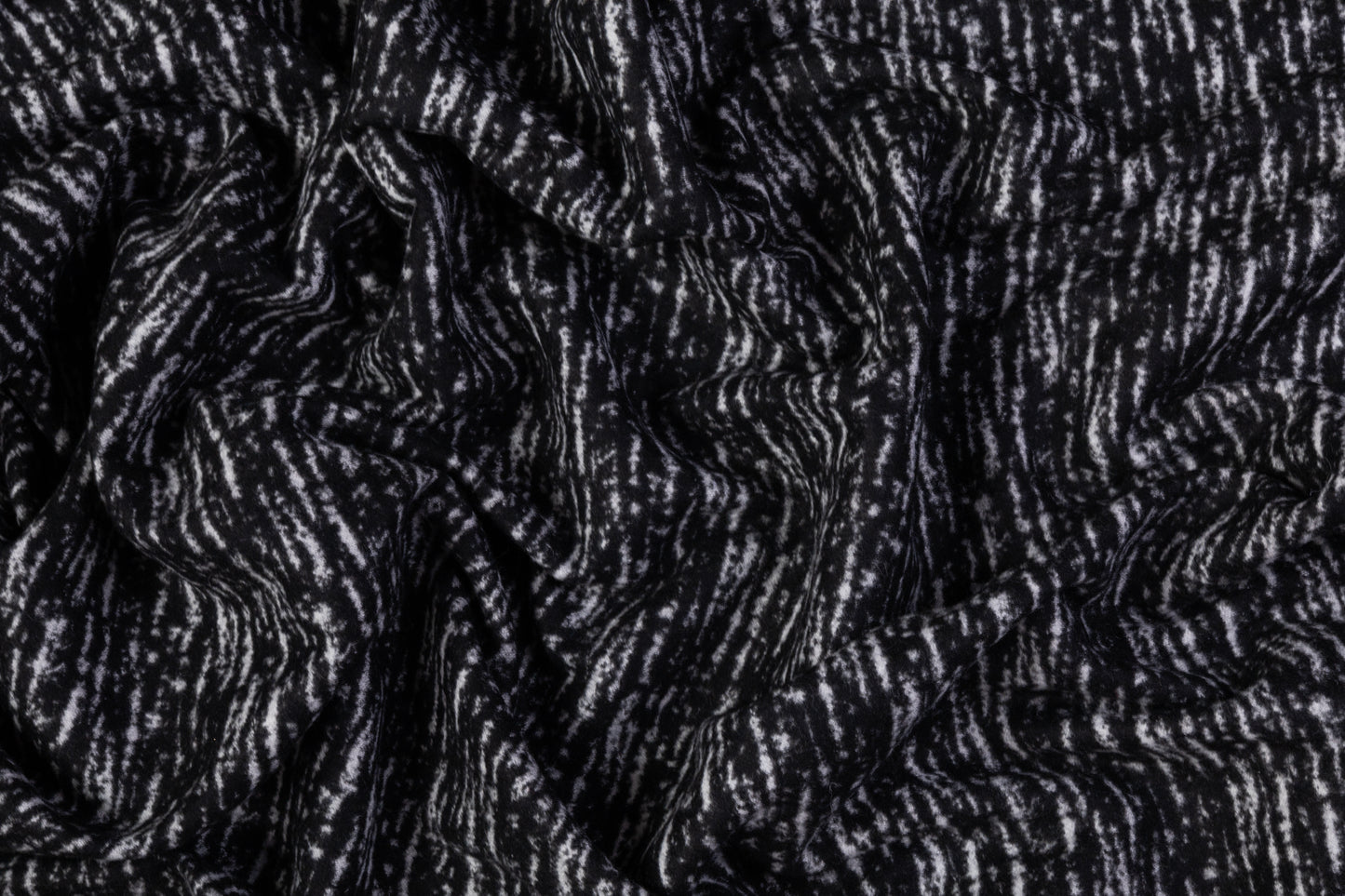 Double Faced Italian Wool Nylon Coating - Black / White