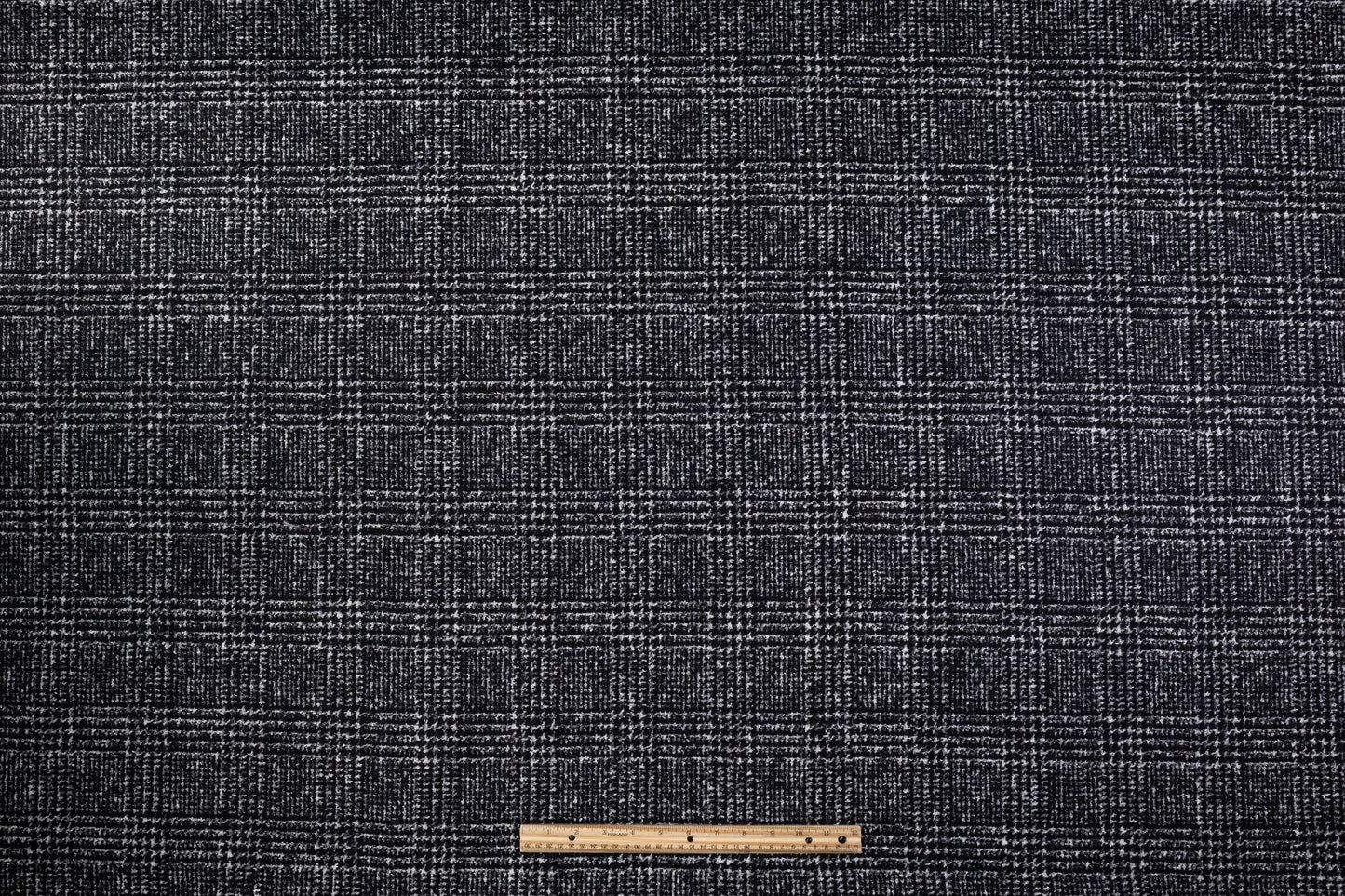 Glen Check Italian Wool Nylon Coating - Black / White