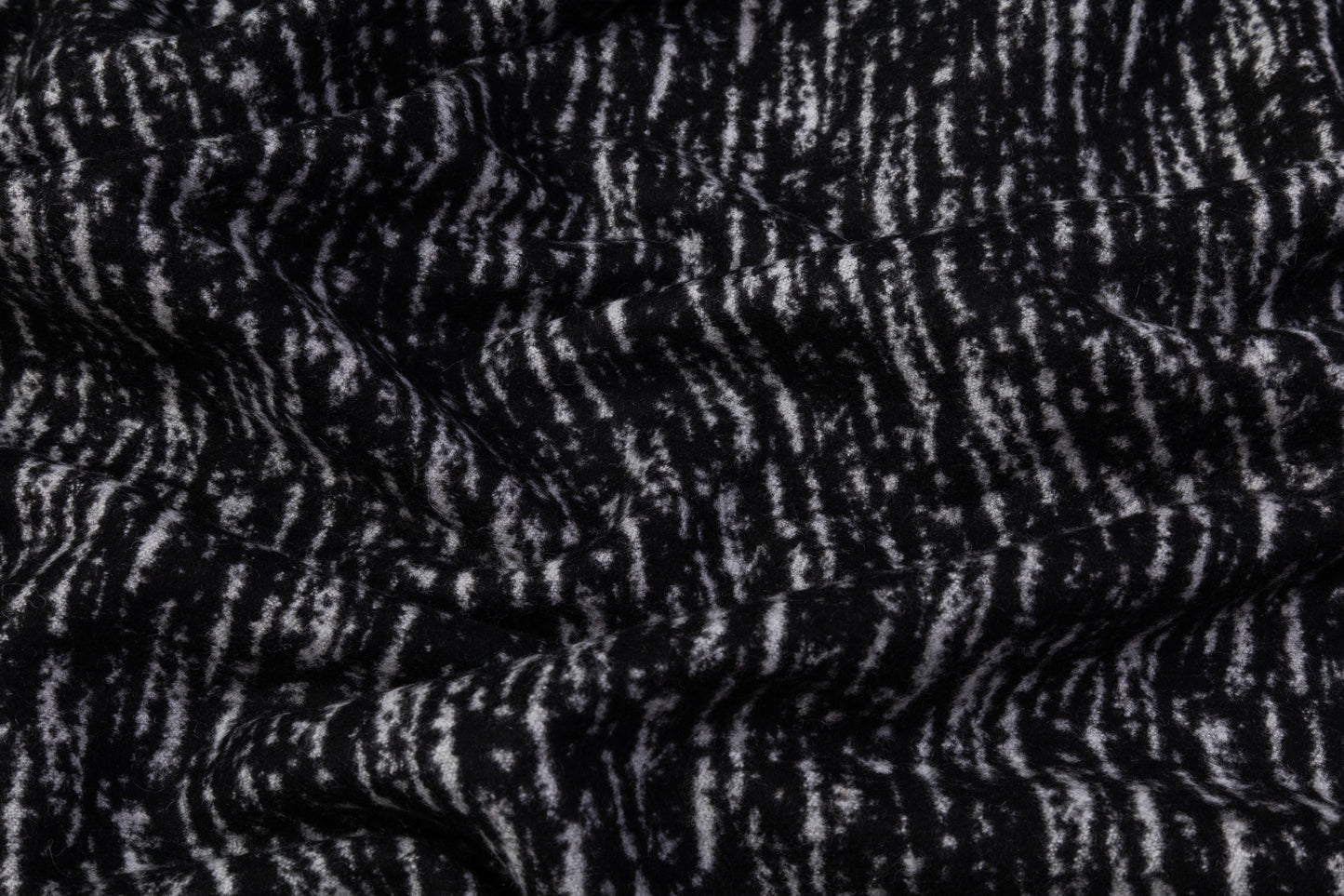 Double Faced Italian Wool Nylon Coating - Black / White