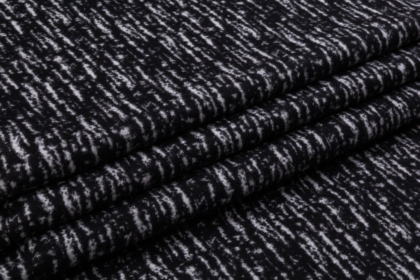 Double Faced Italian Wool Nylon Coating - Black / White