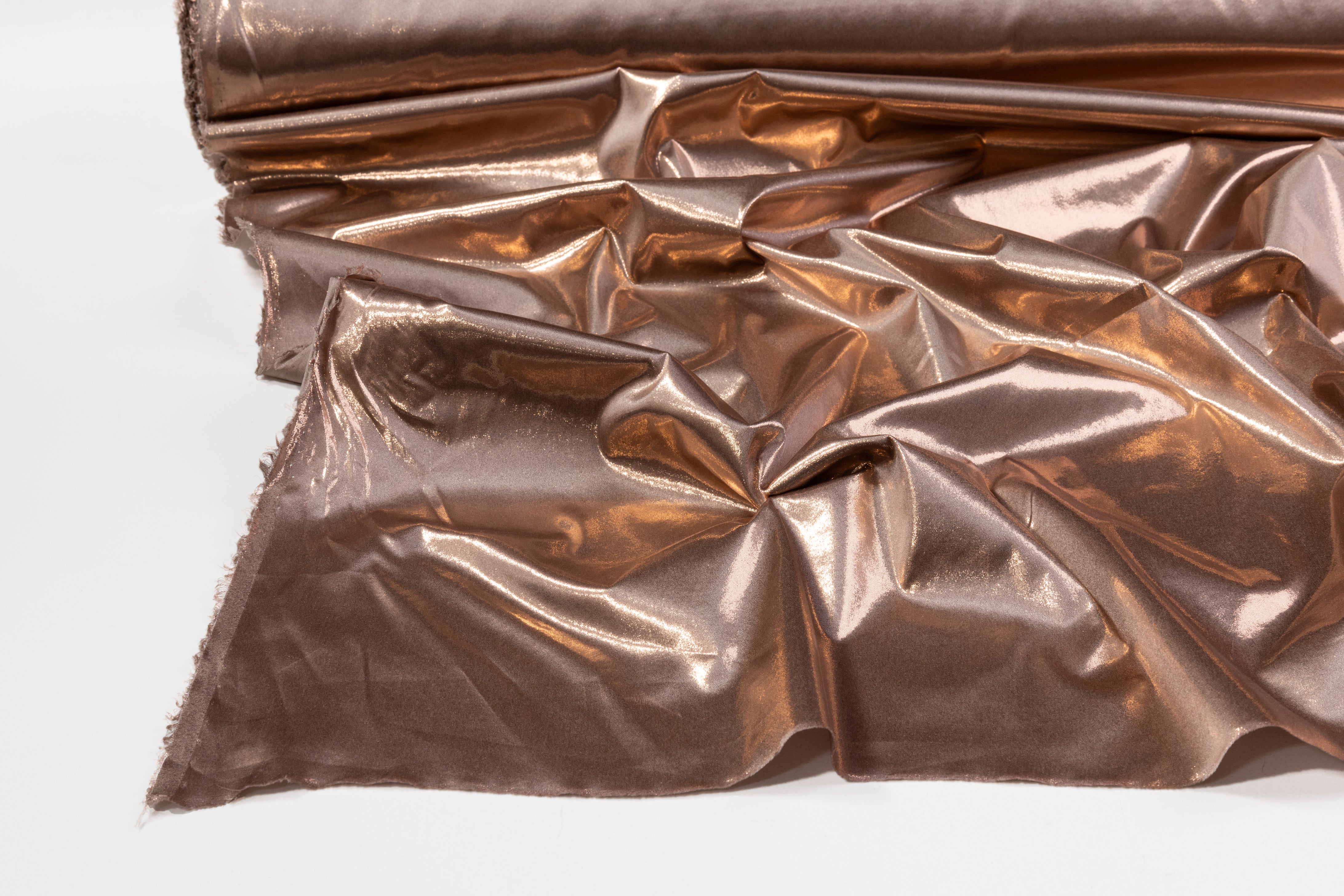 Laminated Italian Silk Charmeuse - Rose Gold